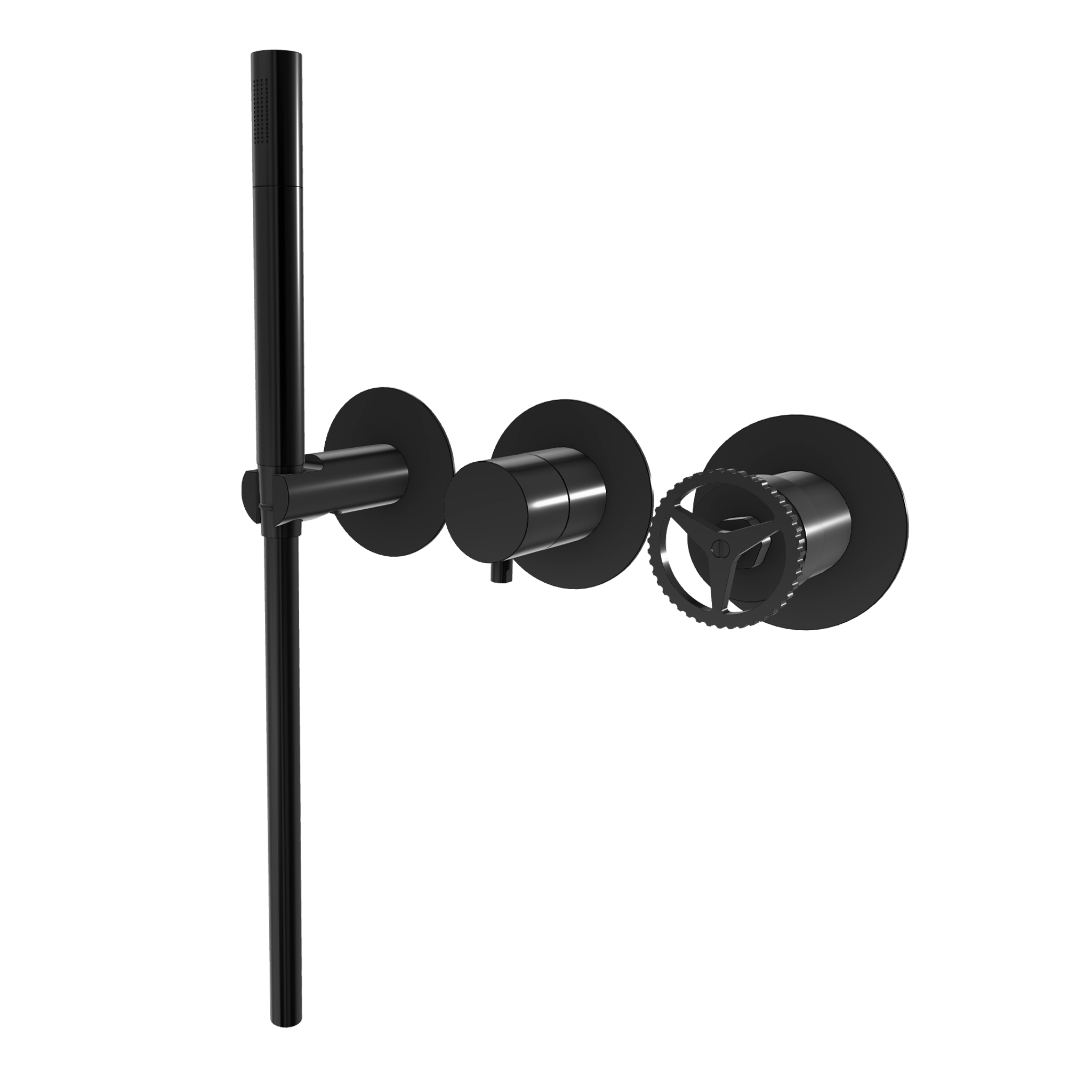 Смеситель для душа Remer Chrono CH97D2PWBCFP, черный брашированный хром