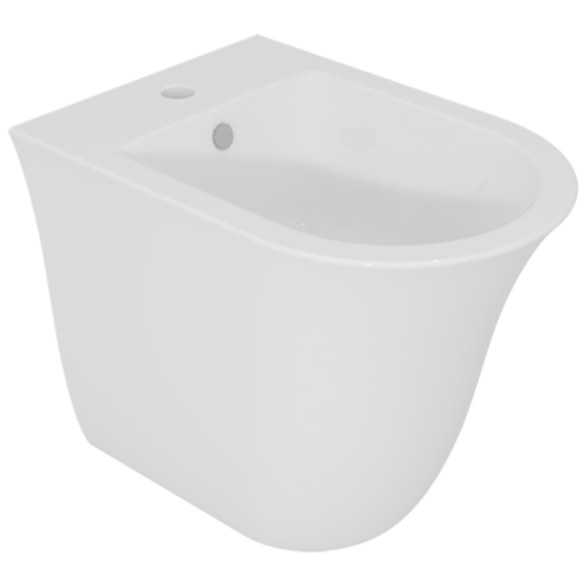 Биде приставное GSG Ceramic Design Flut FLBI01000, белый глянцевый