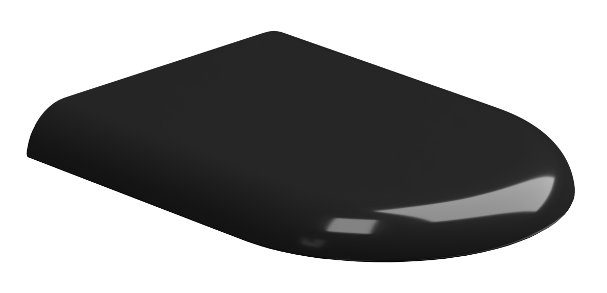 Крышка с сиденьем для подвесного унитаза с микролифтом GSG Ceramic Design Petra PECOPRTICR002, черный глянцевый