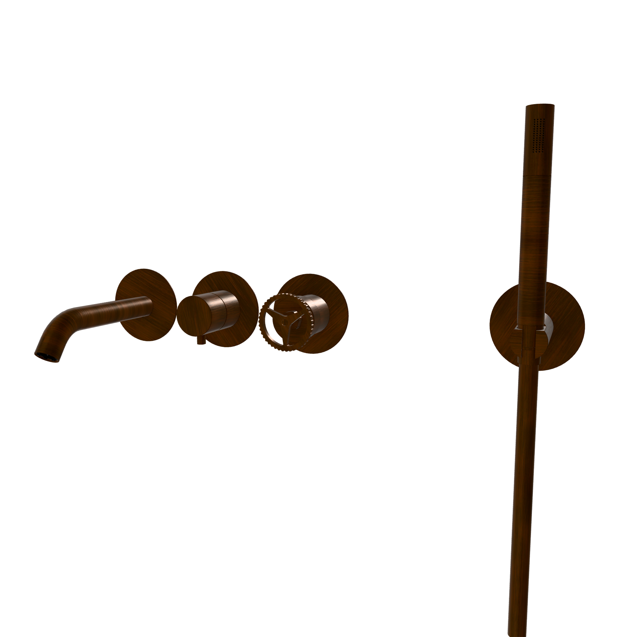 Смеситель для ванны Remer Chrono CH53D2PWBBR, бронза масляная