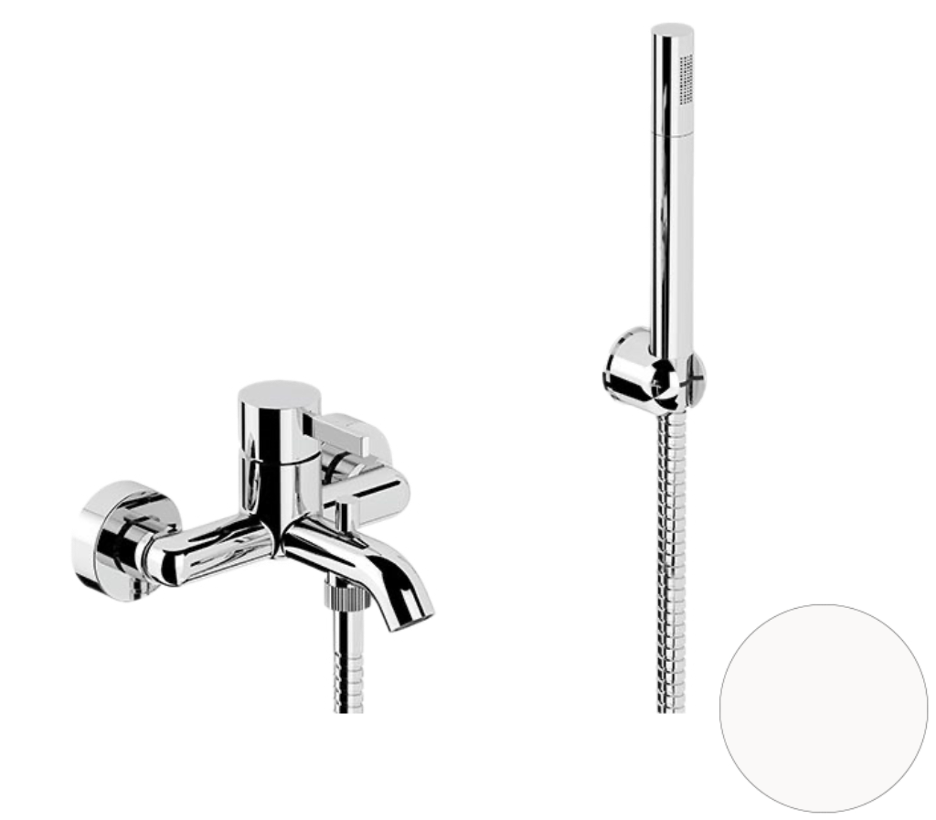 Смеситель для ванны Remer Metrica MC02BO, белый матовый