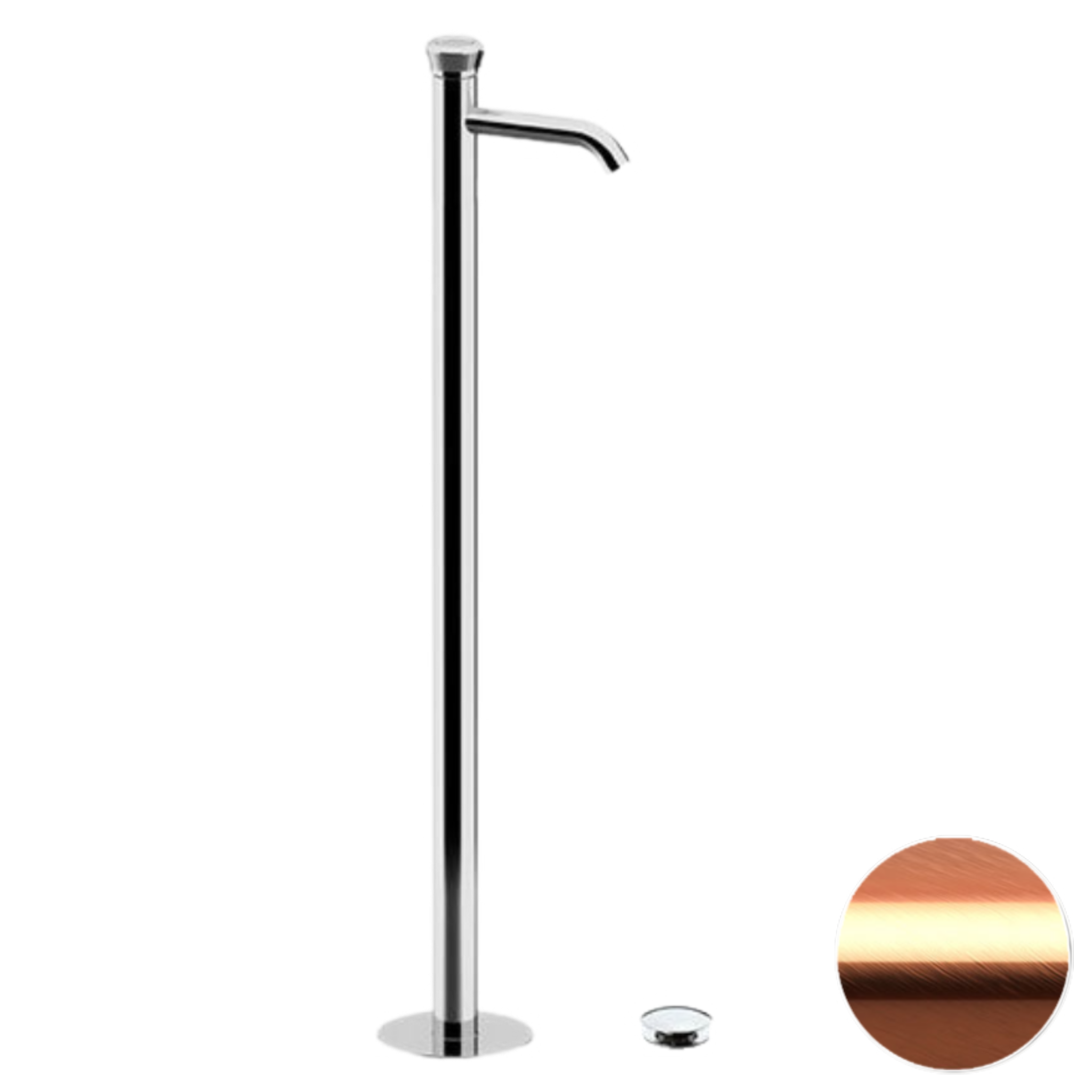 Смеситель для раковины Remer Element ET18RP, медь брашированная