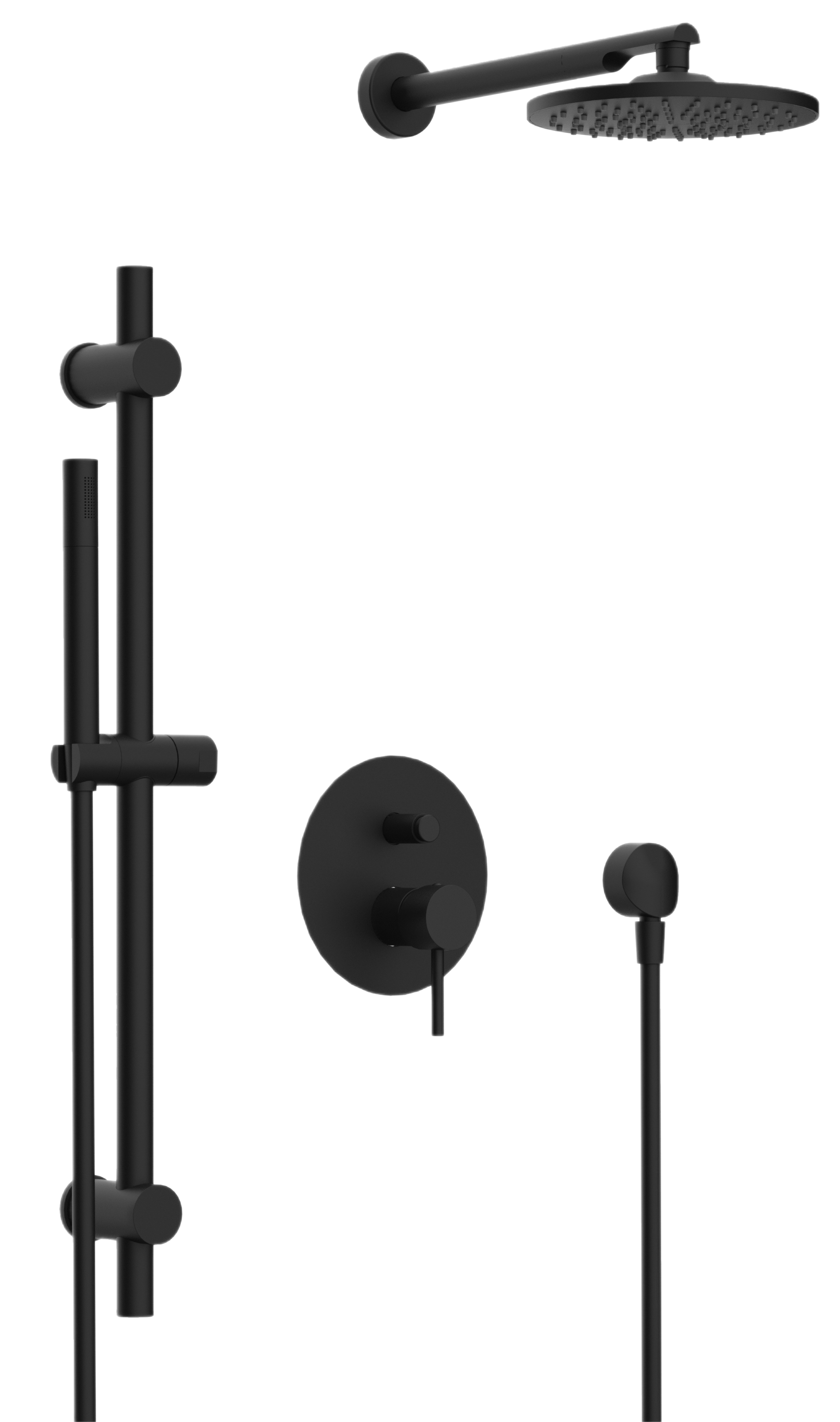 Душевая система Remer X Style X09S01ONO, черный матовый