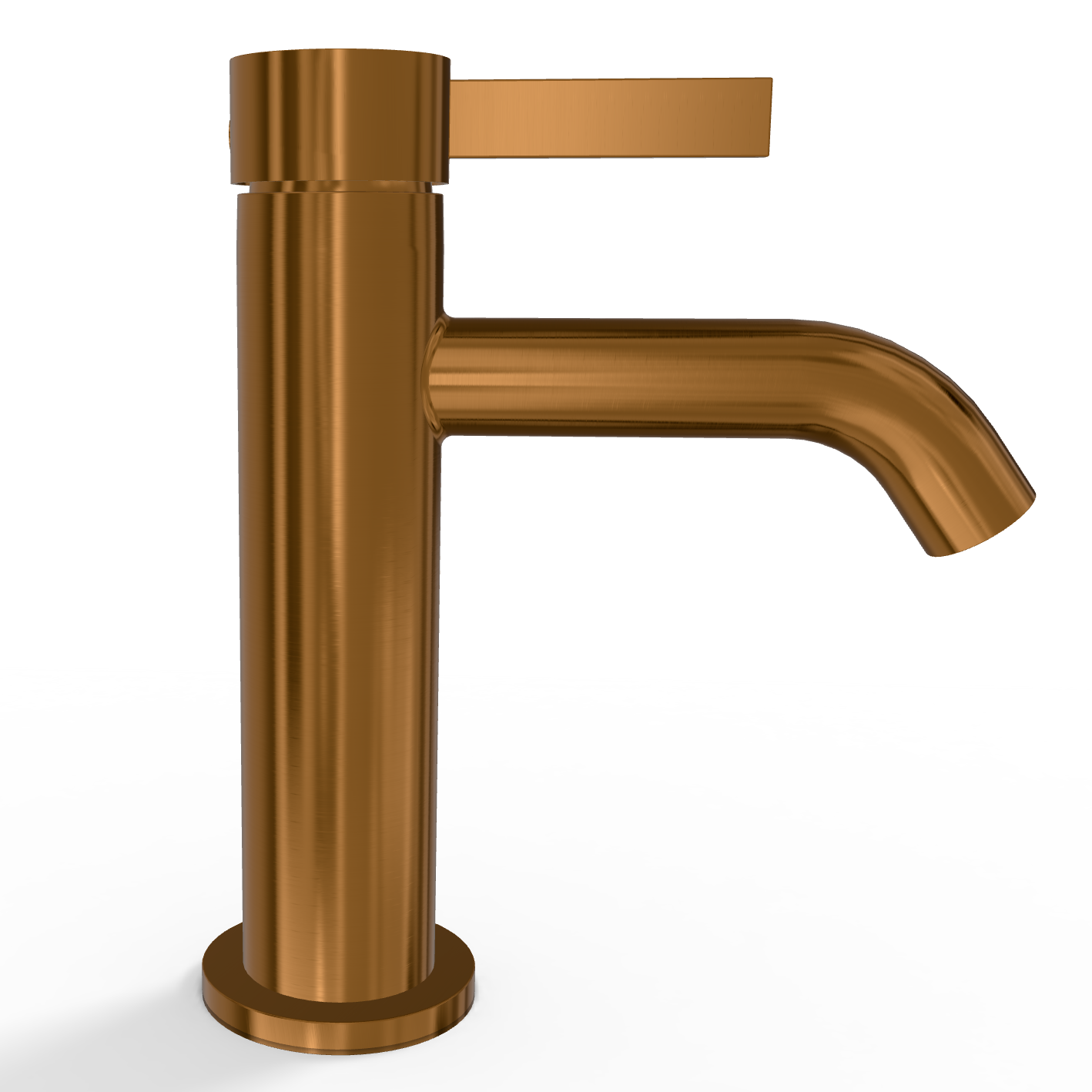 Смеситель для раковины Remer Metrica MC12CU, медь брашированная PVD