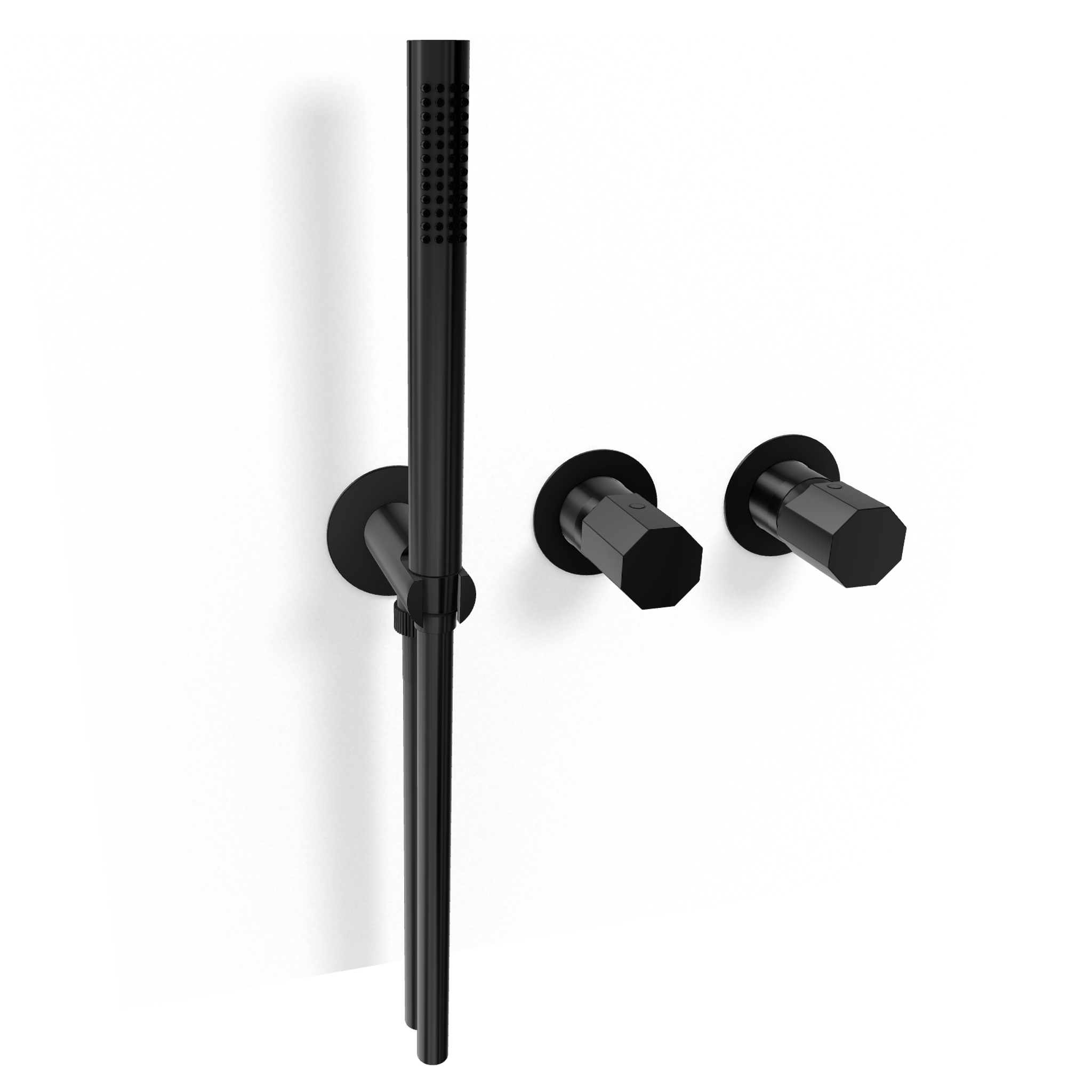 Смеситель для душа Remer Ottagono ON97D2PWBCFP, черный брашированный хром