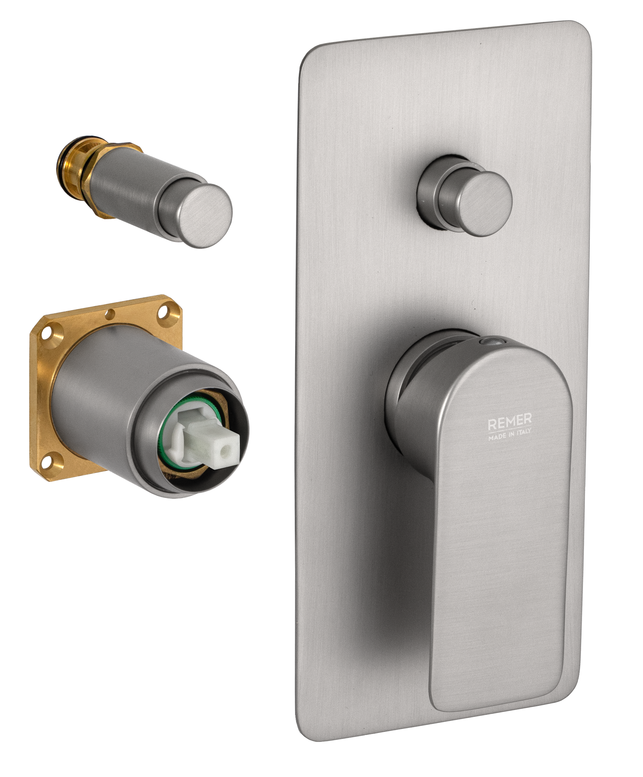 Смеситель для душа Remer Infinity I09KBNPO, никель матовый брашированный