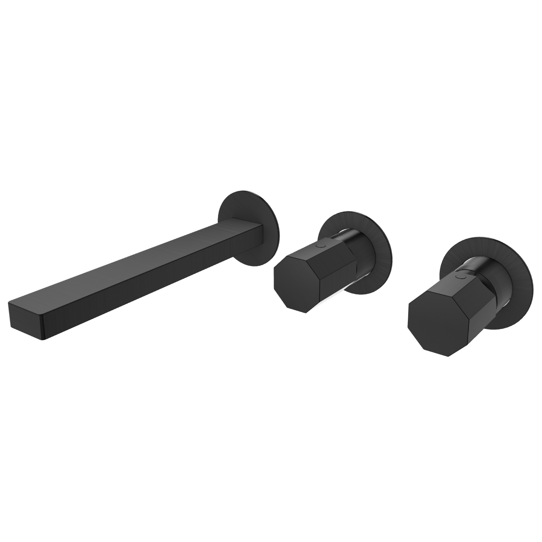 Смеситель для ванны Remer Ottagono ON54D2PWBGM, оружейная сталь PVD