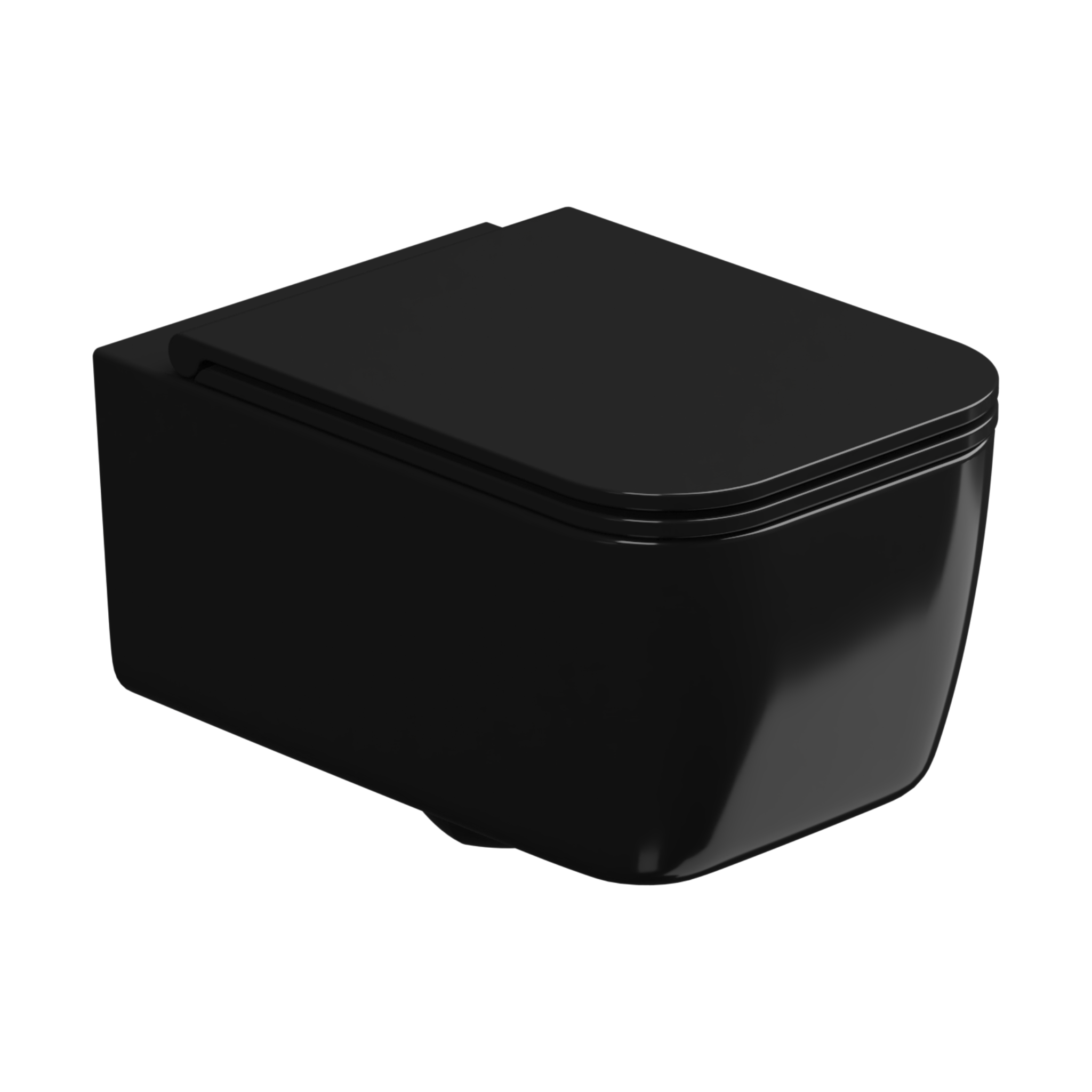 Чаша подвесного унитаза GSG Ceramic Design Brio BRWCSO002, черный глянцевый