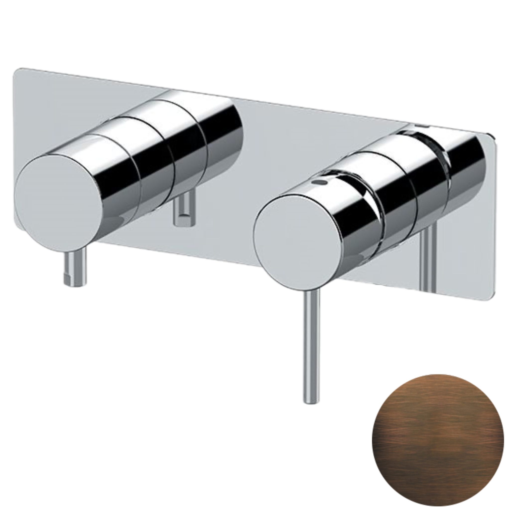 Смеситель для душа Remer X Style X93ZWBBR, бронза масляная