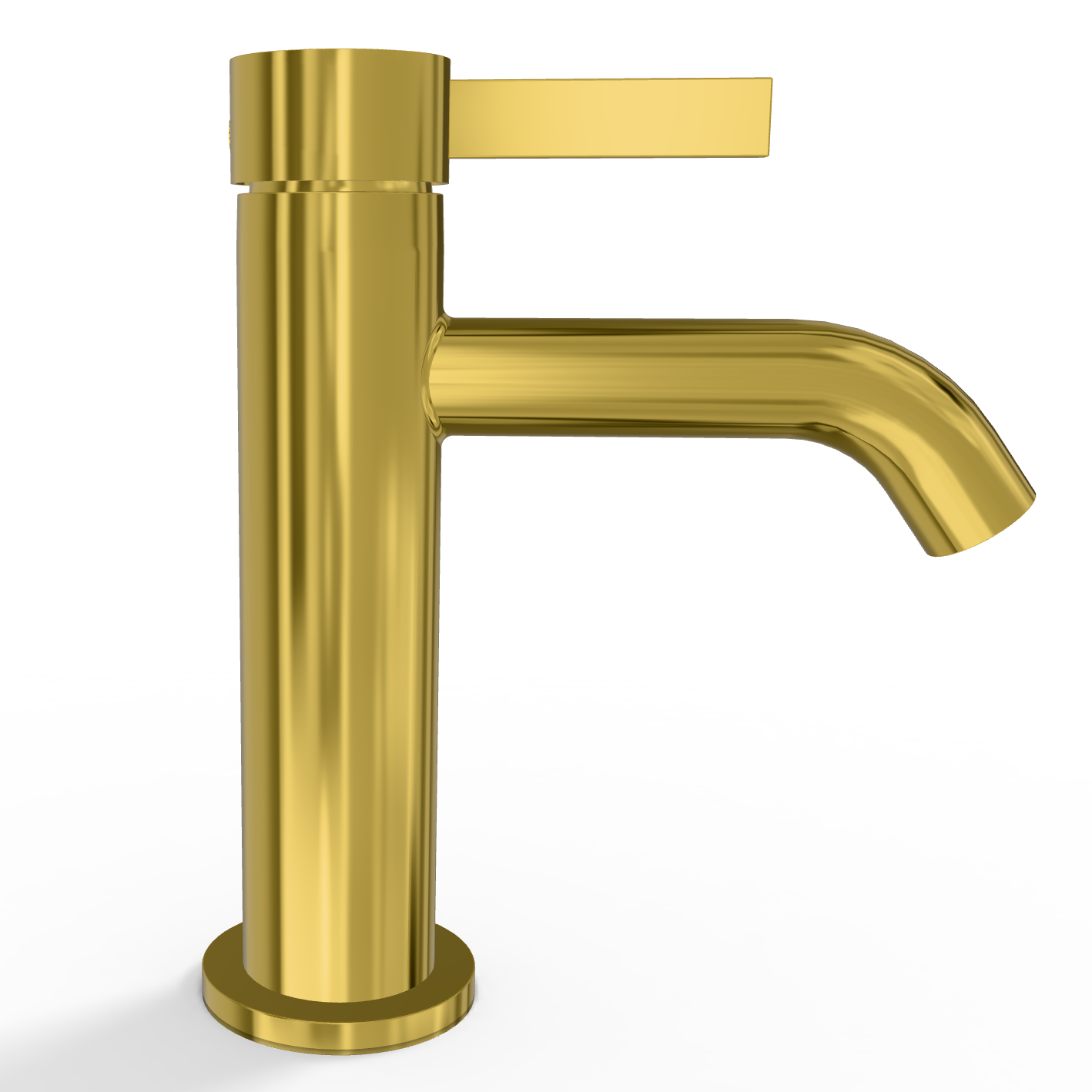 Смеситель для раковины Remer Metrica MC12DO, золото глянцевое