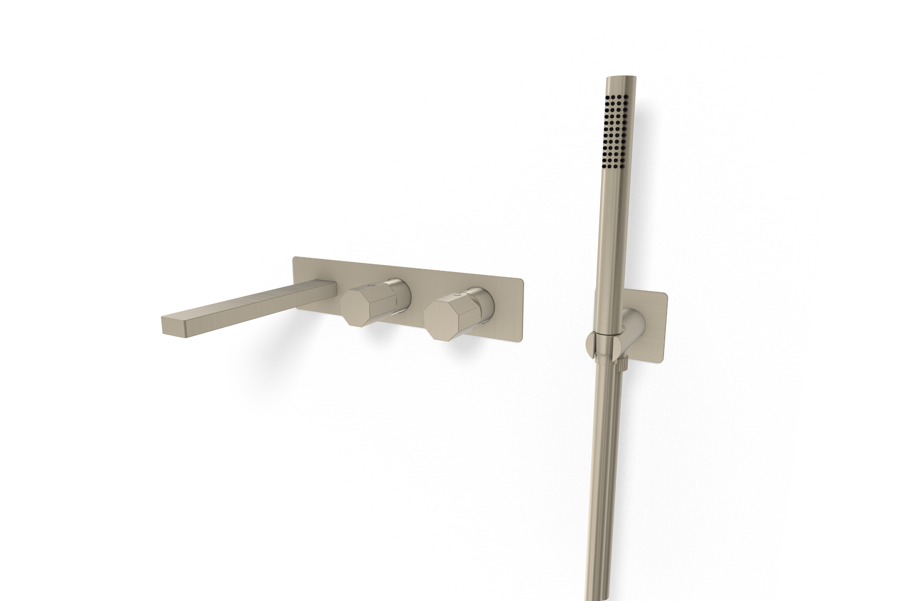 Смеситель для ванны Remer Ottagono ON53D2WBXV, сталь
