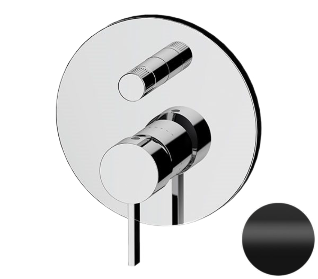 Смеситель для душа Remer Metrica MC09HNO, черный матовый