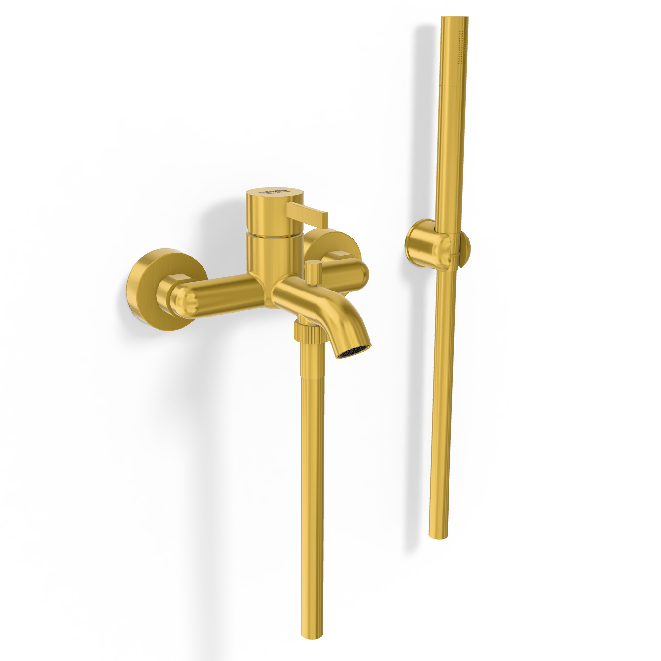 Смеситель для ванны Remer Metrica MC02BG, золото брашированное