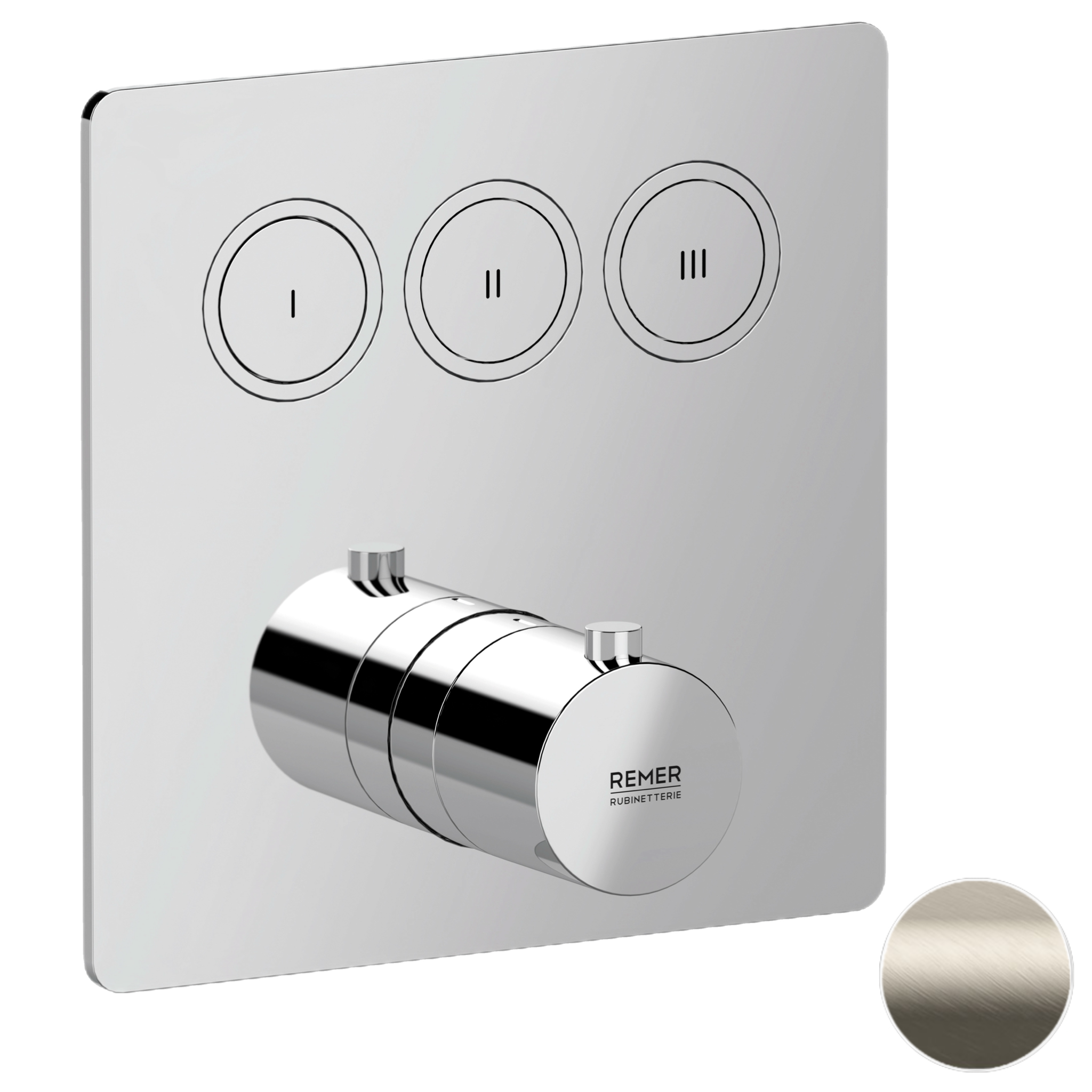 Смеситель термостатический для душа Remer X Style X99QD3KBXV, сталь