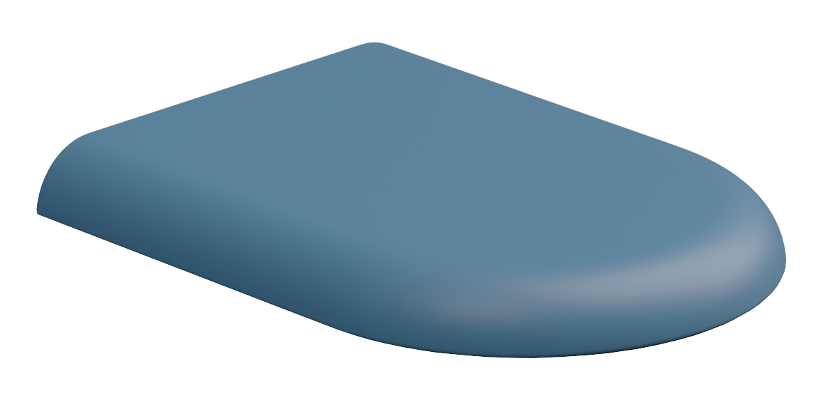 Крышка с сиденьем для подвесного унитаза с микролифтом GSG Ceramic Design Petra PECOPRTICR027, Denim Matt