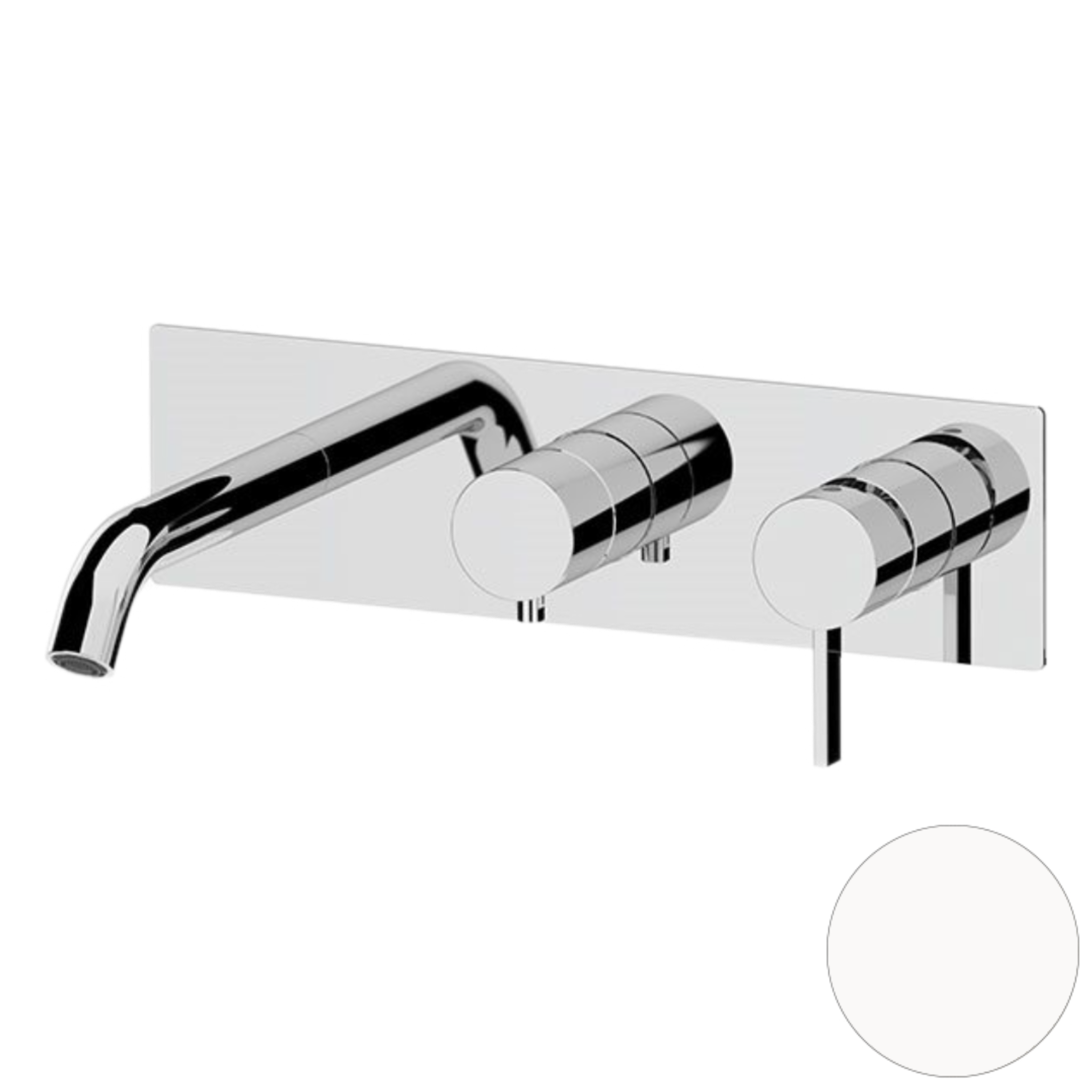 Смеситель для ванны Remer Metrica MC54D3BO, белый матовый