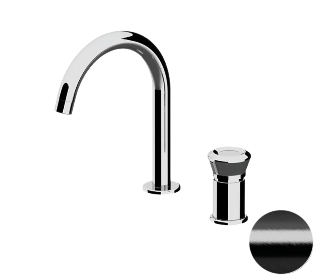 Смеситель для раковины Remer Element ET57CFP, черный брашированный хром