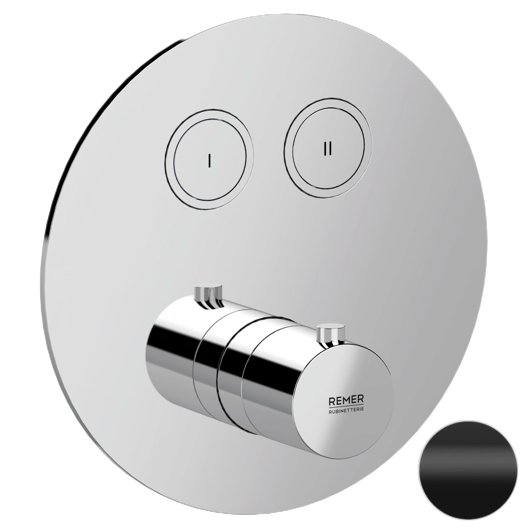 Смеситель термостатический для душа Remer X Style X99D2KBNO, черный матовый