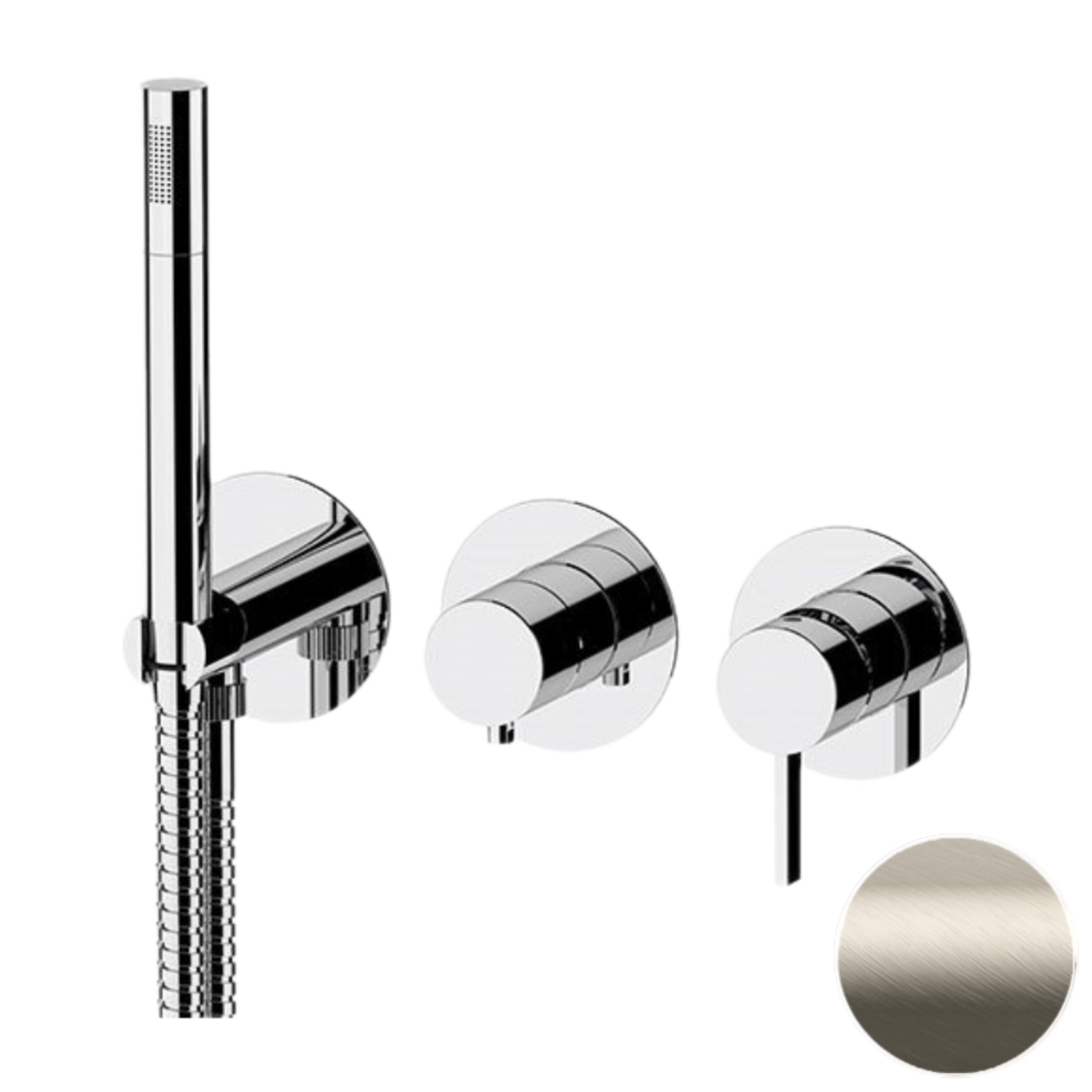 Смеситель для душа Remer Metrica MC97D2PXV, сталь