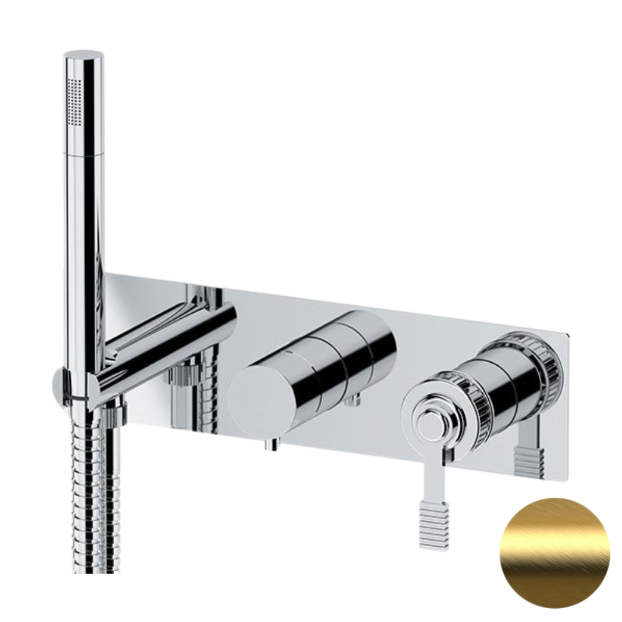 Смеситель для душа Remer Atelier AL97D3WBBG, золото брашированное