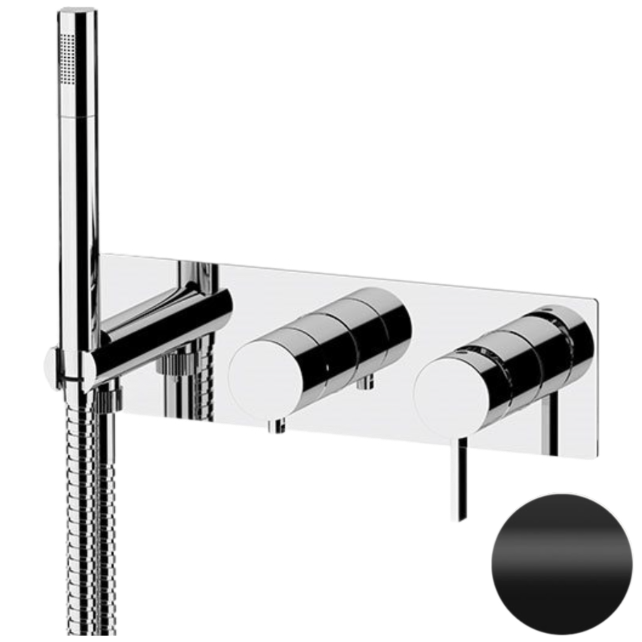 Смеситель для душа Remer Metrica MC97D3NO, черный матовый