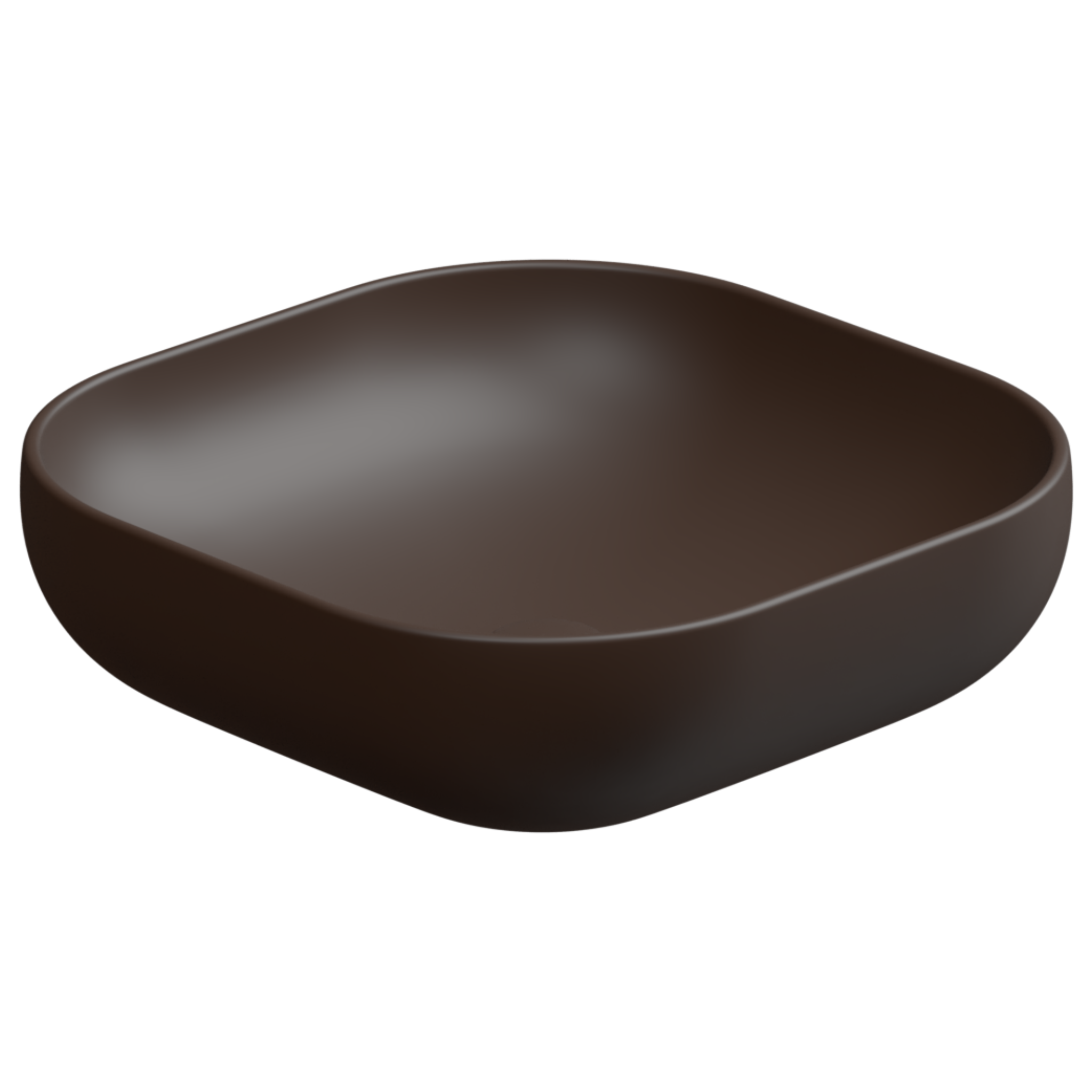 Раковина накладная 45 см GSG Ceramic Design Easy EALAVQU45035, Cacao Matt