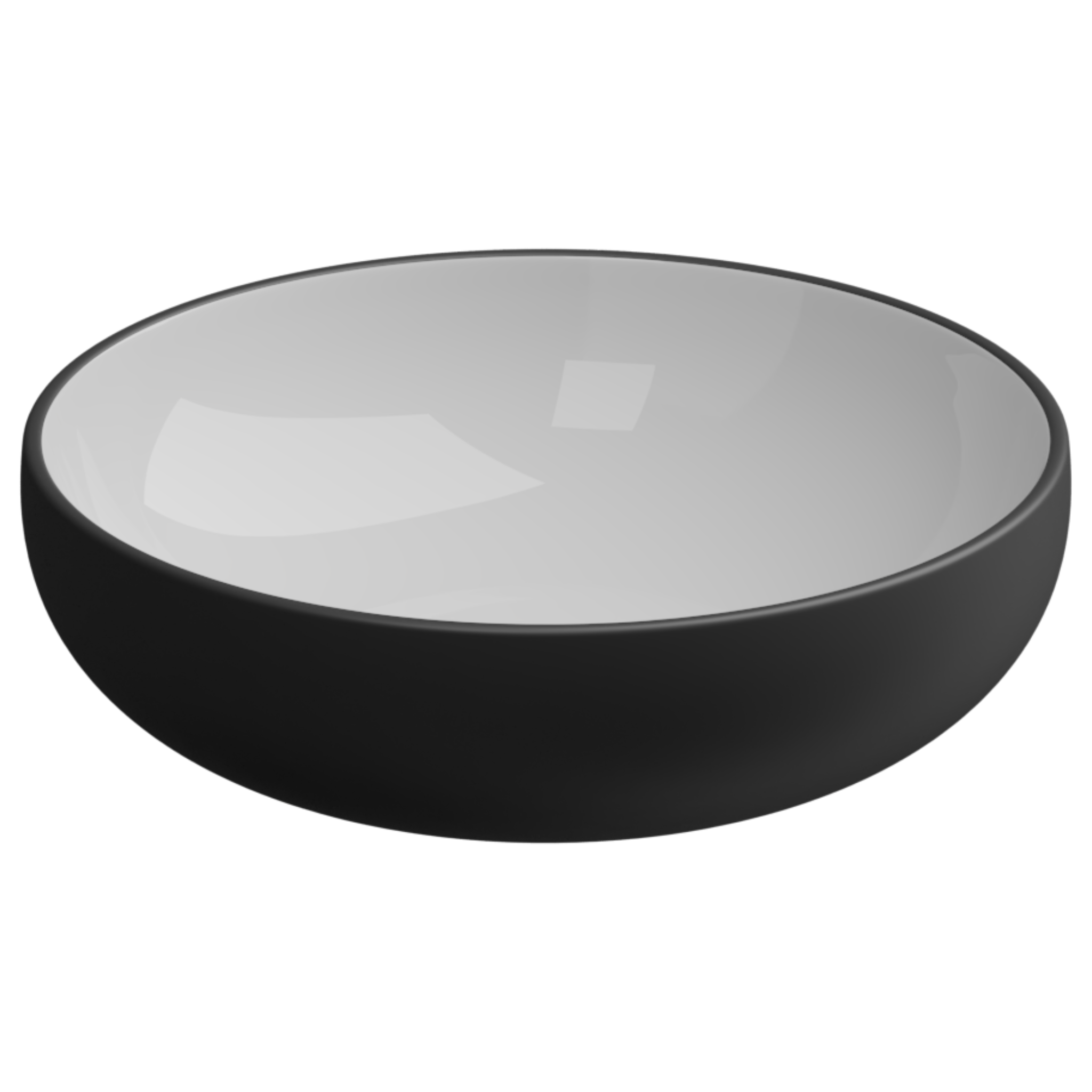 Раковина накладная биколор 45 см GSG Ceramic Design Easy EALAVRO45BI000/003, White/Black Matt