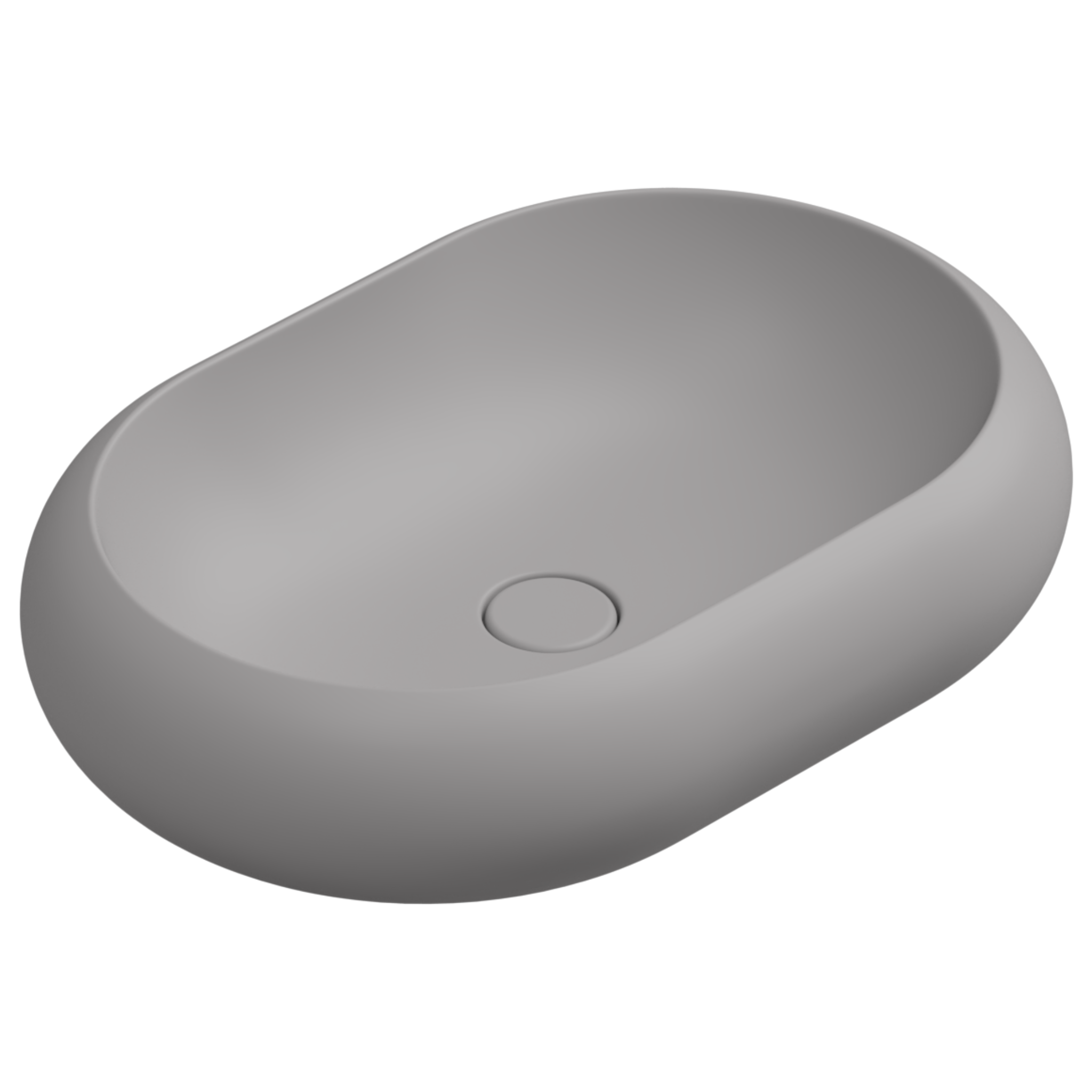 Раковина накладная 60x42 см GSG Ceramic Design Petra PELAV60038, Fumo Matt