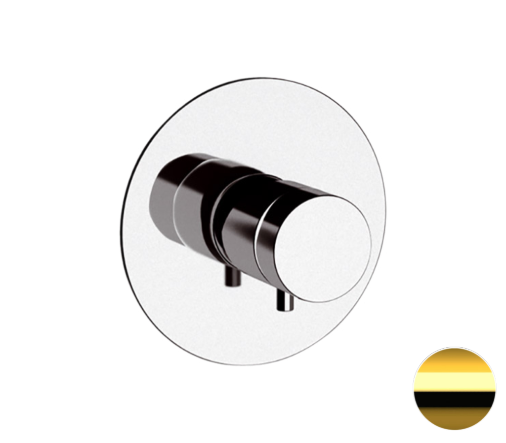Смеситель термостатический для душа Remer Elegance NT30DO, золото глянцевое