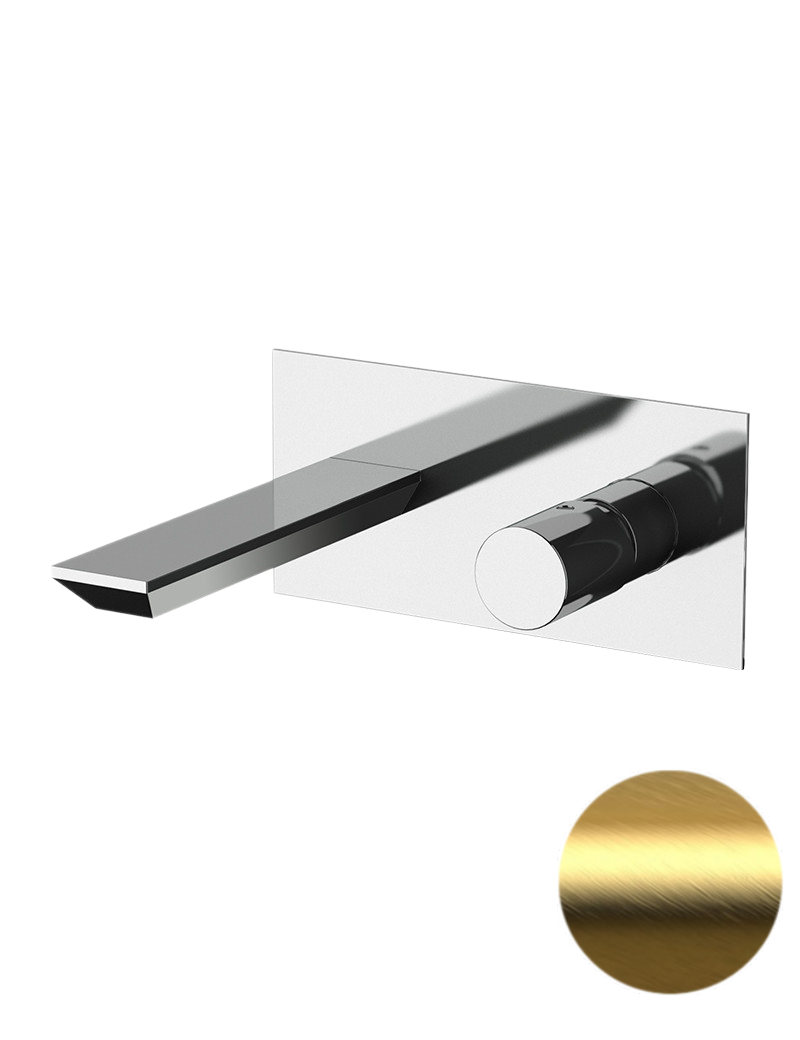 Смеситель для раковины Remer Edge EG515BG, золото брашированное