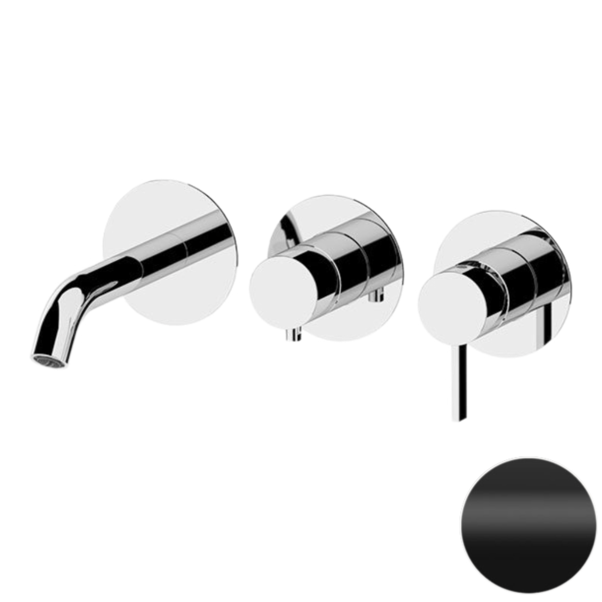 Смеситель для ванны Remer Metrica MC54D3PNO, черный матовый