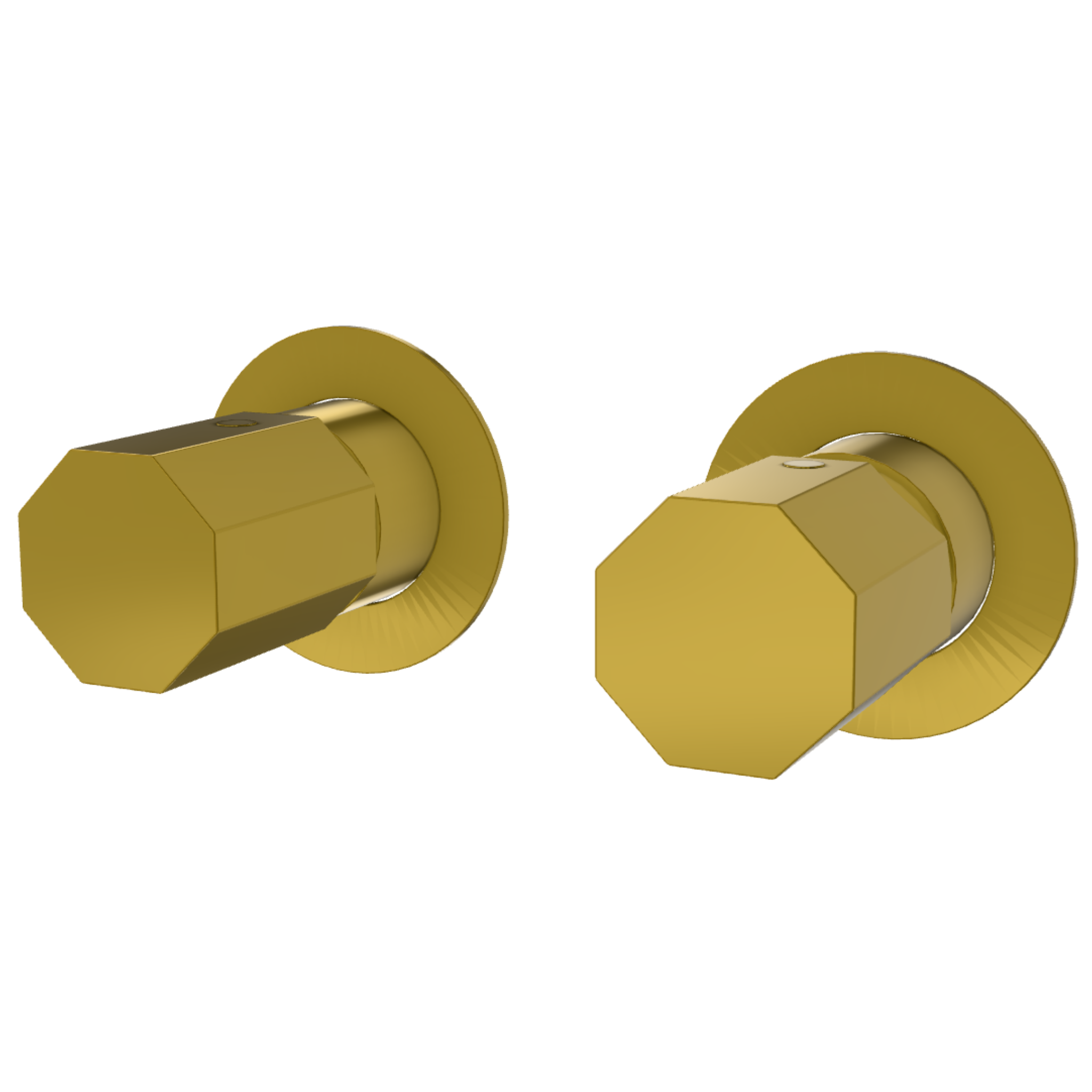 Смеситель для душа Remer Ottagono ON92ZPWBGP, золото глянцевое PVD