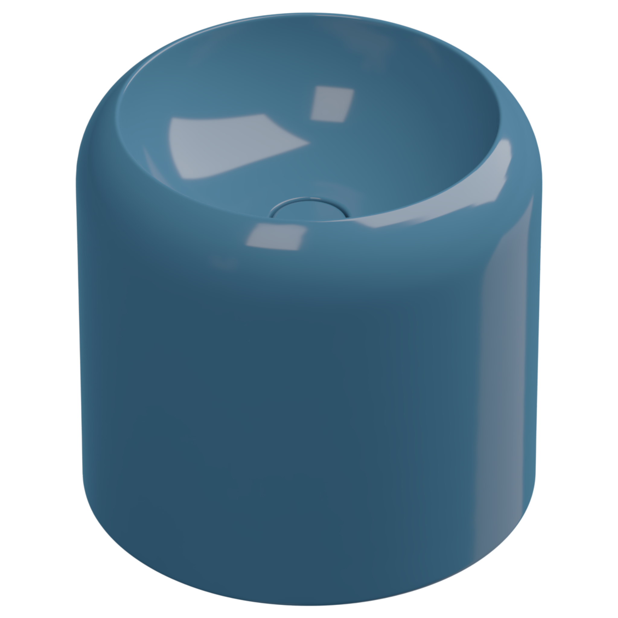 Раковина накладная 42 см GSG Ceramic Design Petra PELAVSECOLFS040, Denim Glossy