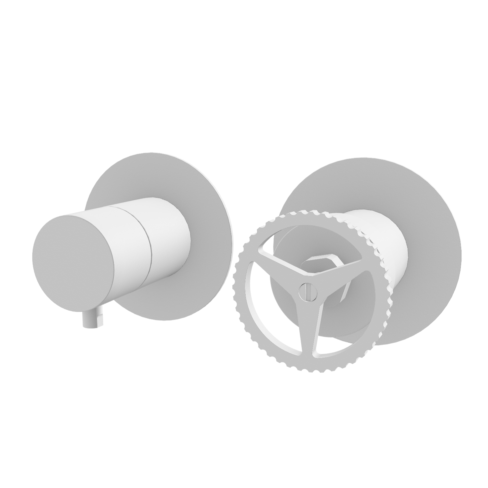 Смеситель для душа Remer Chrono CH92ZPWBBO, белый матовый