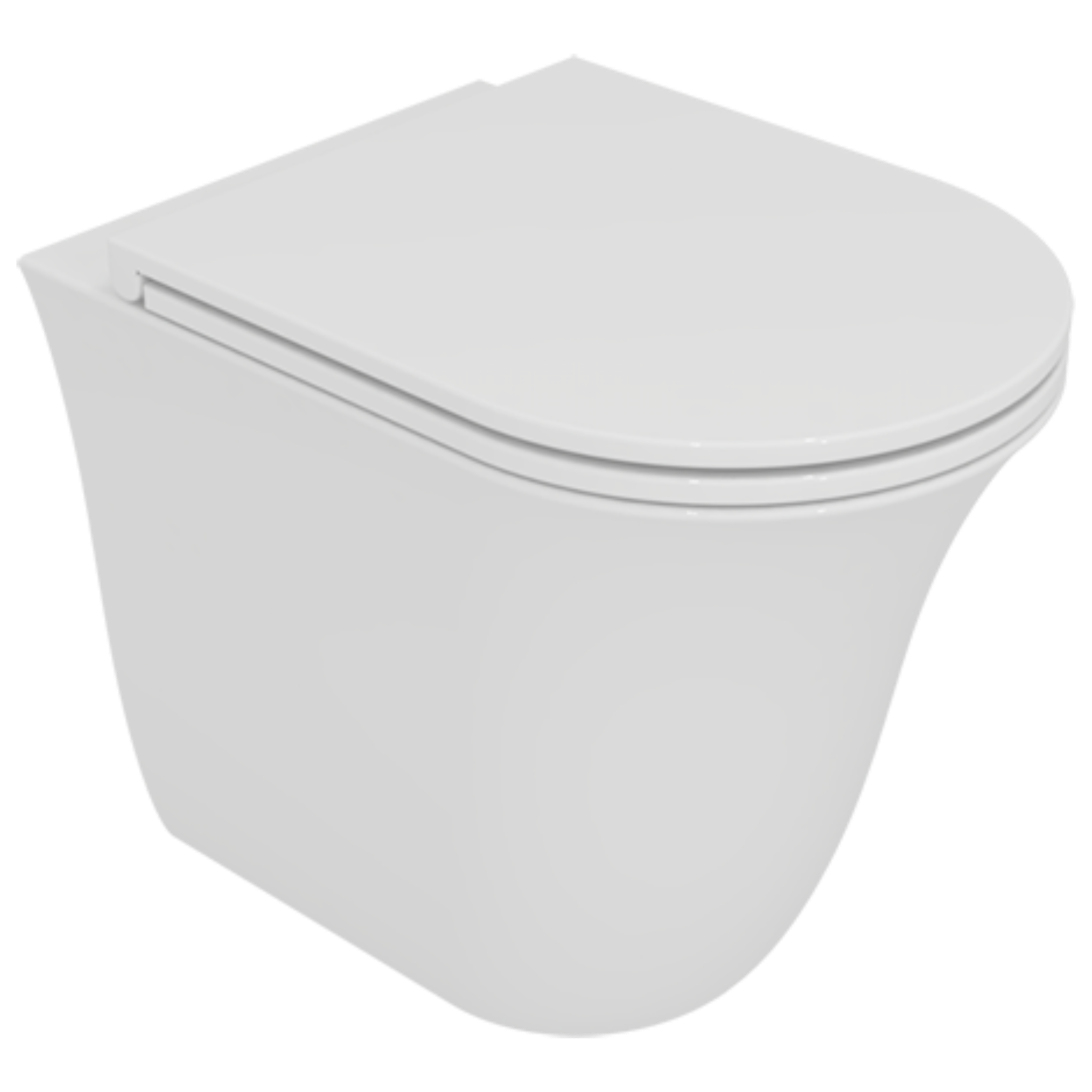 Чаша приставного унитаза с креплением GSG Ceramic Design Flut RUFLWC01000PFI, белый глянцевый