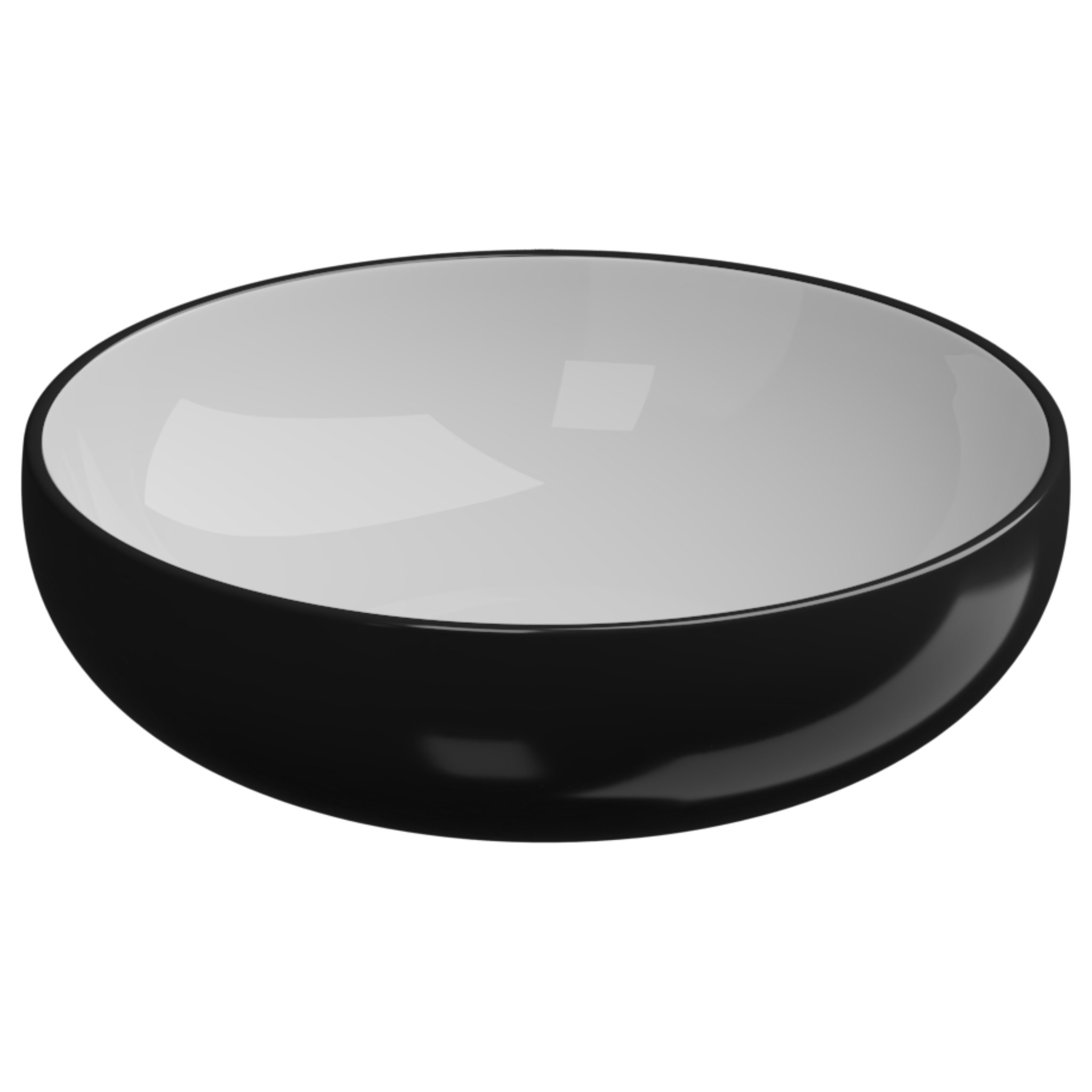 Раковина накладная биколор 45 см GSG Ceramic Design Easy EALAVRO45BI000/002, White/Black Shiny