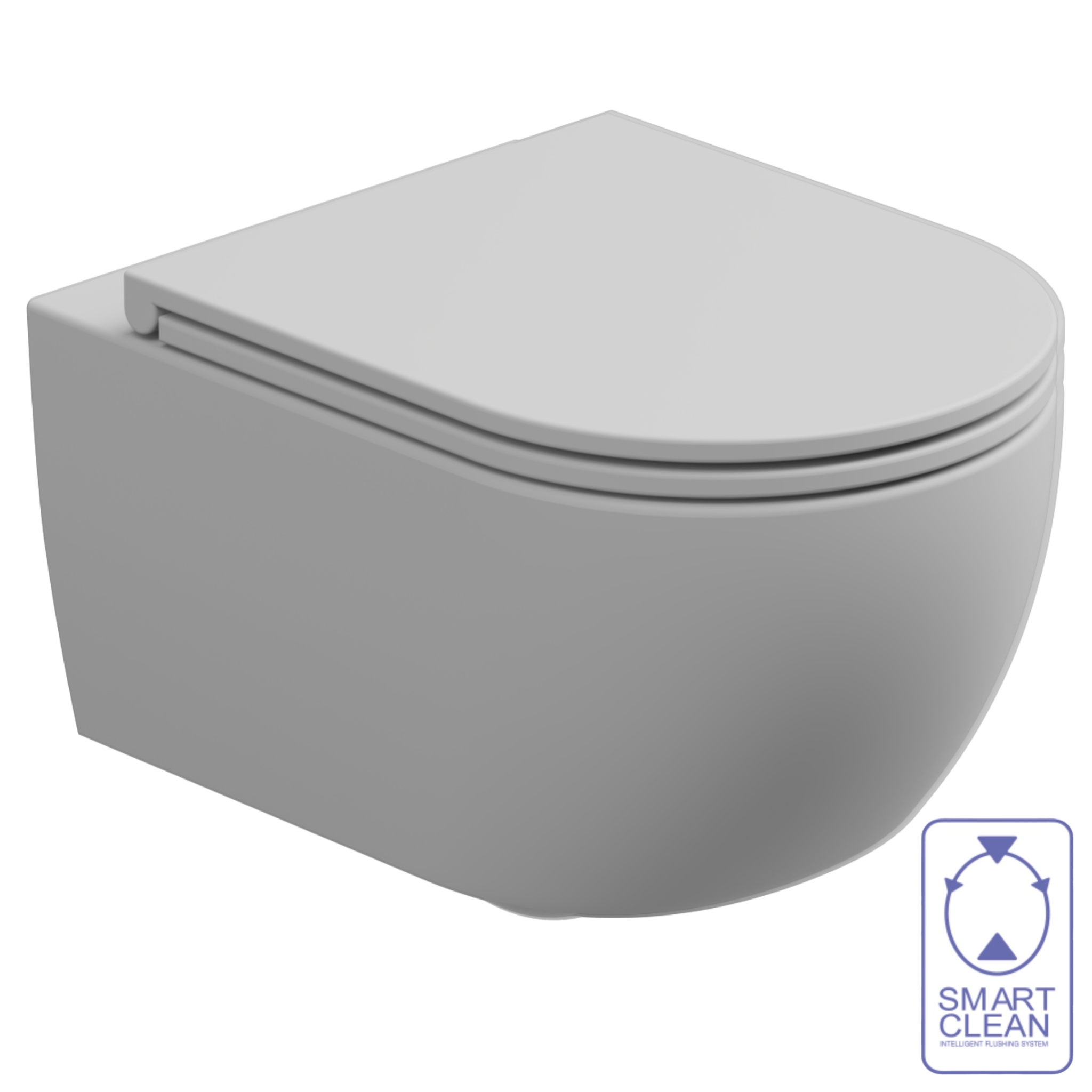 Чаша подвесного унитаза со смывом Smart Clean GSG Ceramic Design Like LKWCSO001, белый матовый