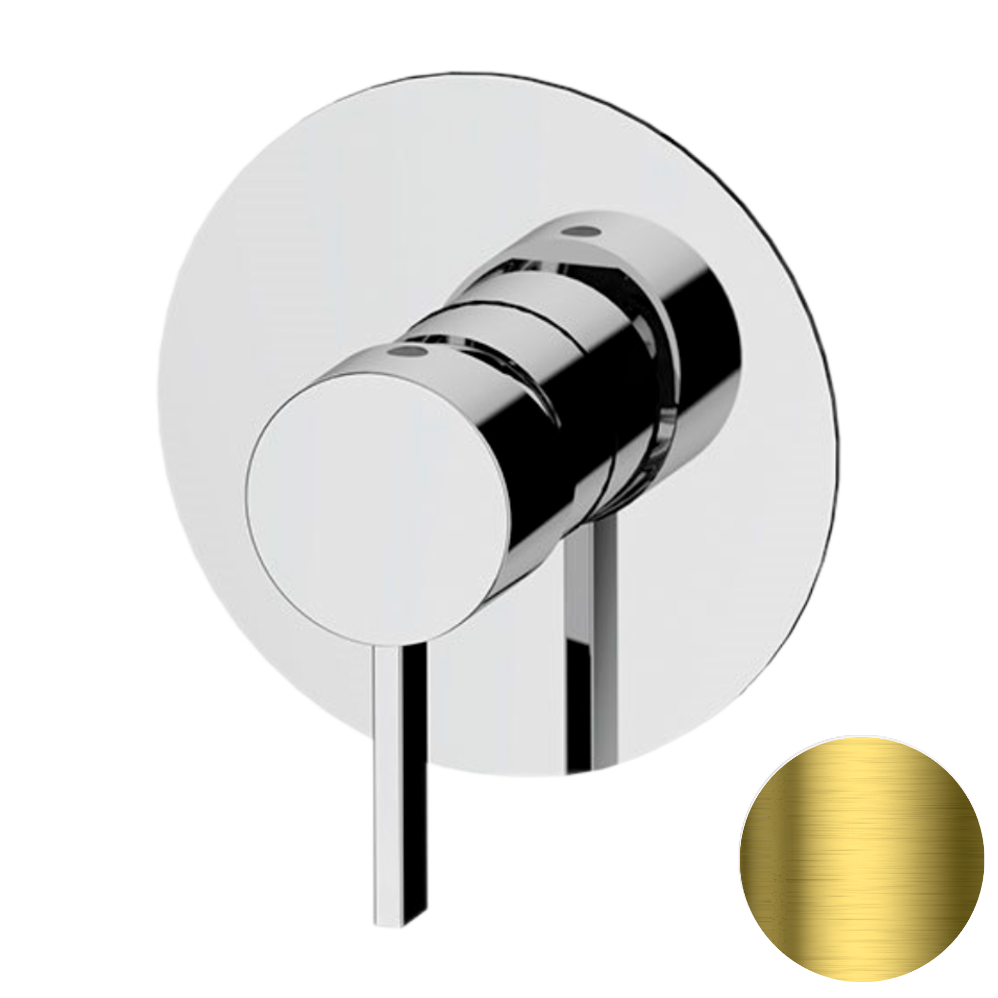 Смеситель для душа Remer Metrica MC30LHS, латунь брашированная PVD