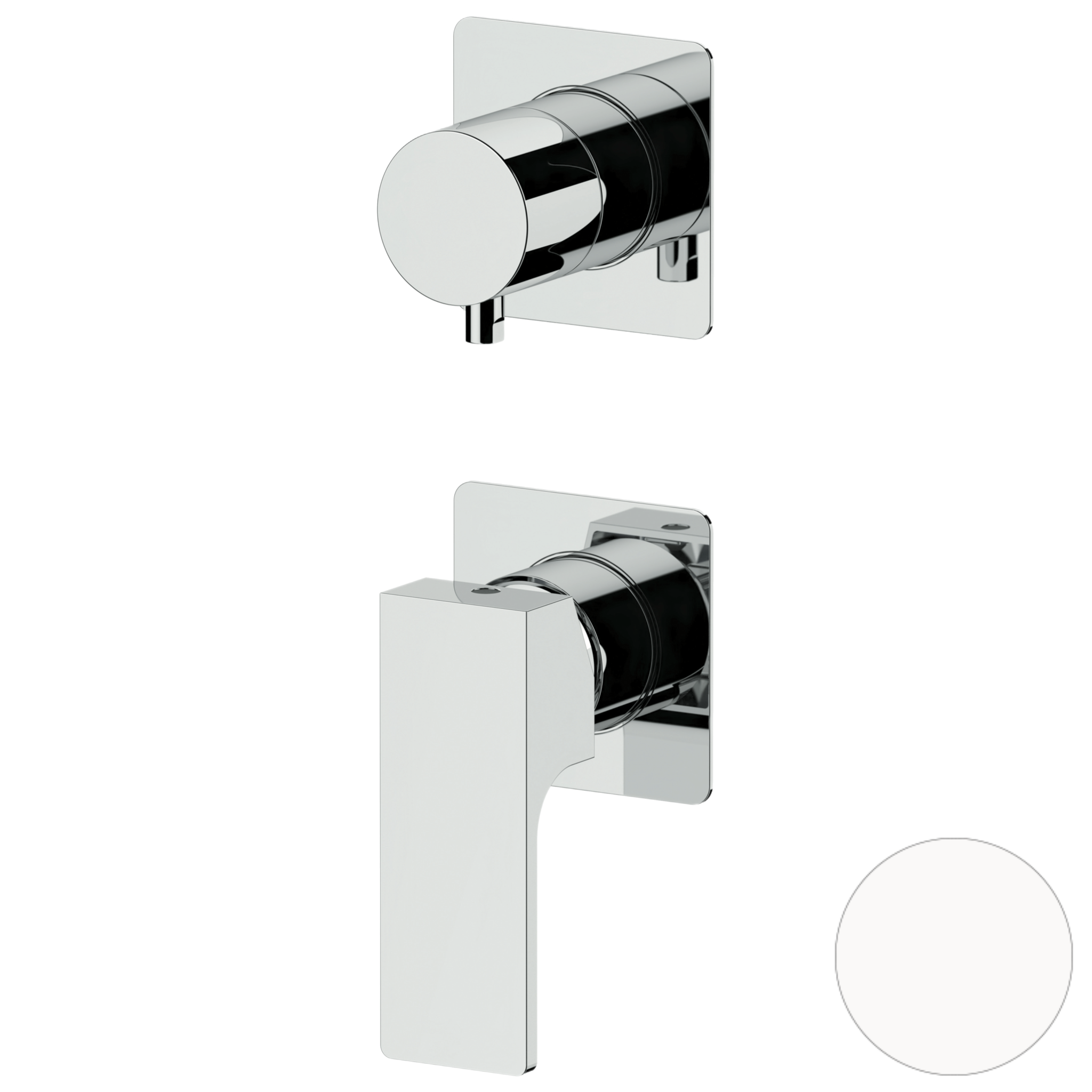 Смеситель для душа Remer Absolute AU92PWBBO, белый матовый