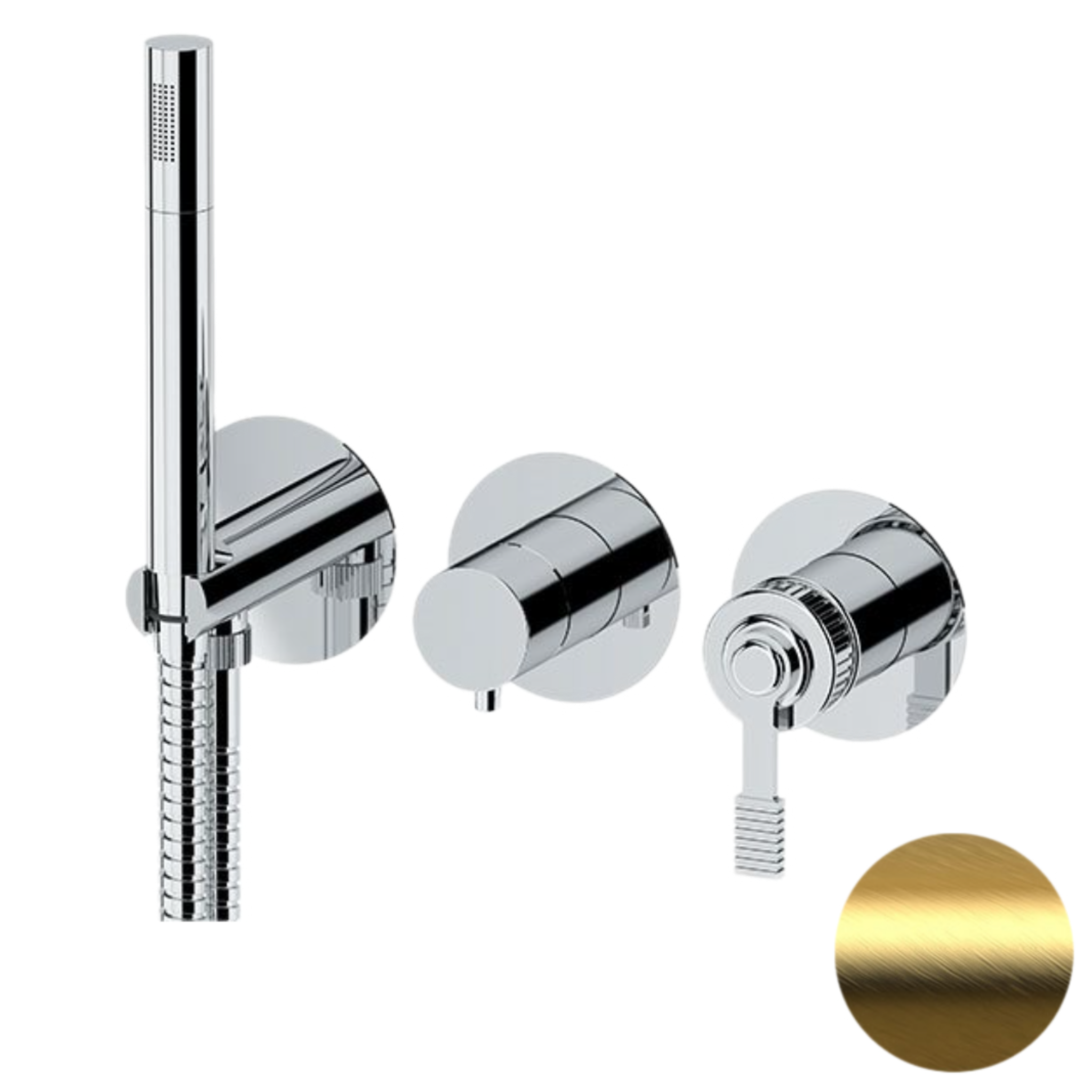 Смеситель для душа Remer Atelier AL97D3PWBBG, золото брашированное