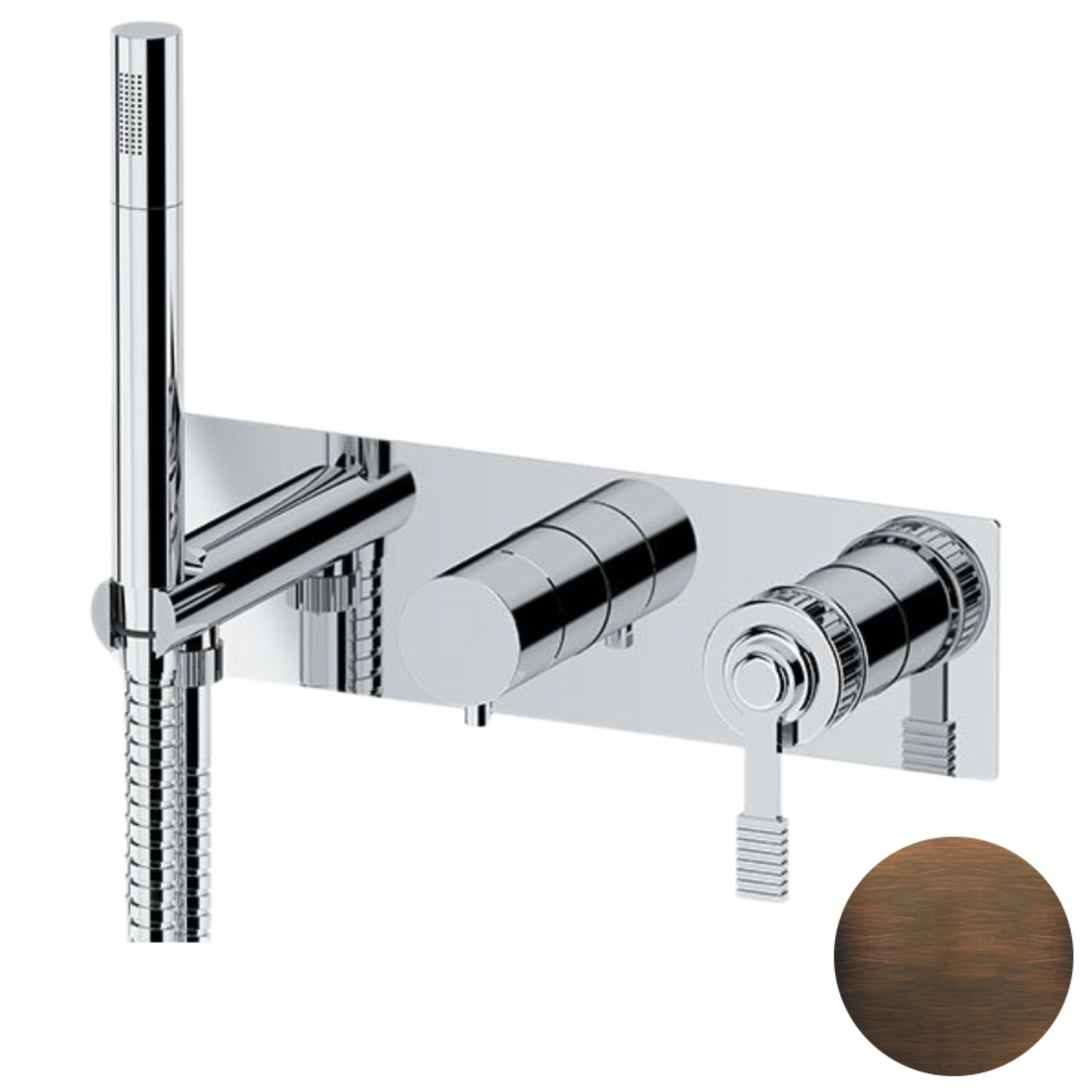 Смеситель для душа Remer Atelier AL97D3WBBR, бронза масляная