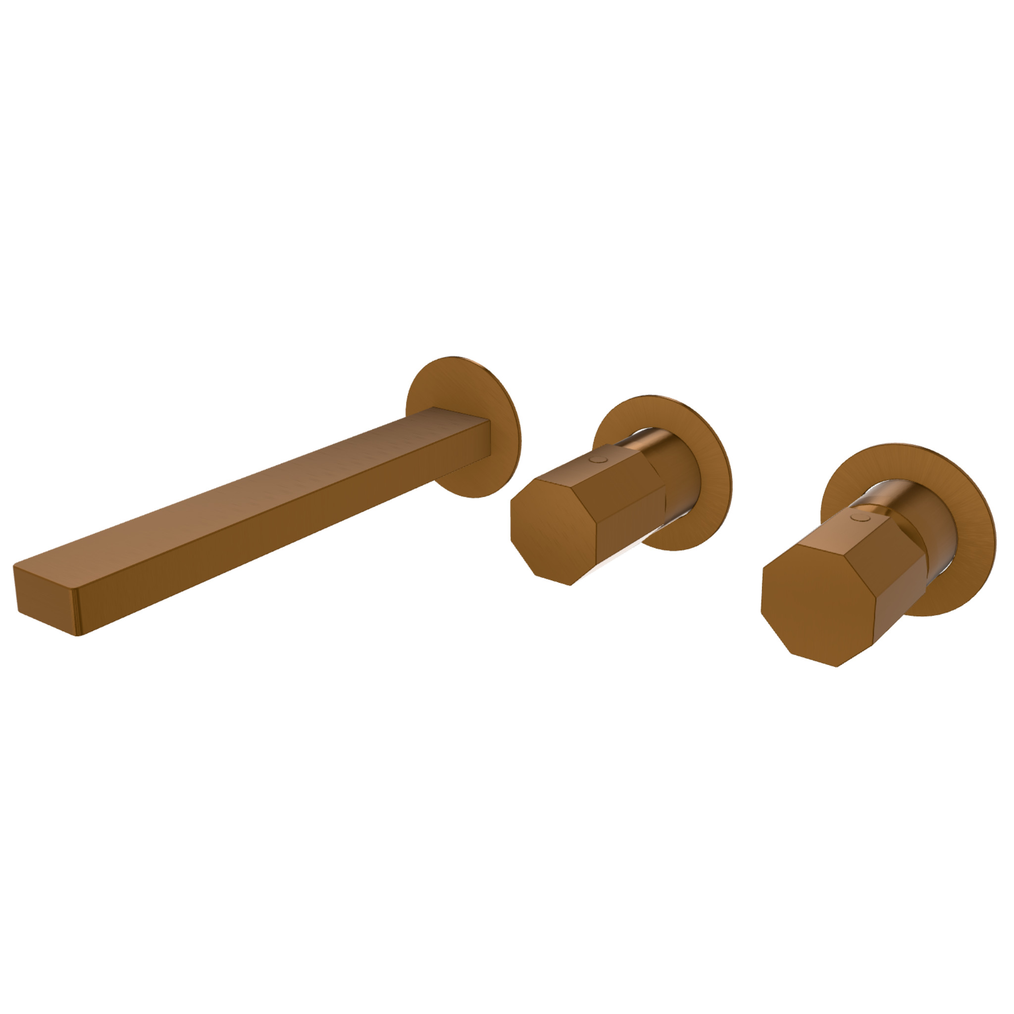 Смеситель для ванны Remer Ottagono ON54D2PWBCU, медь брашированная PVD