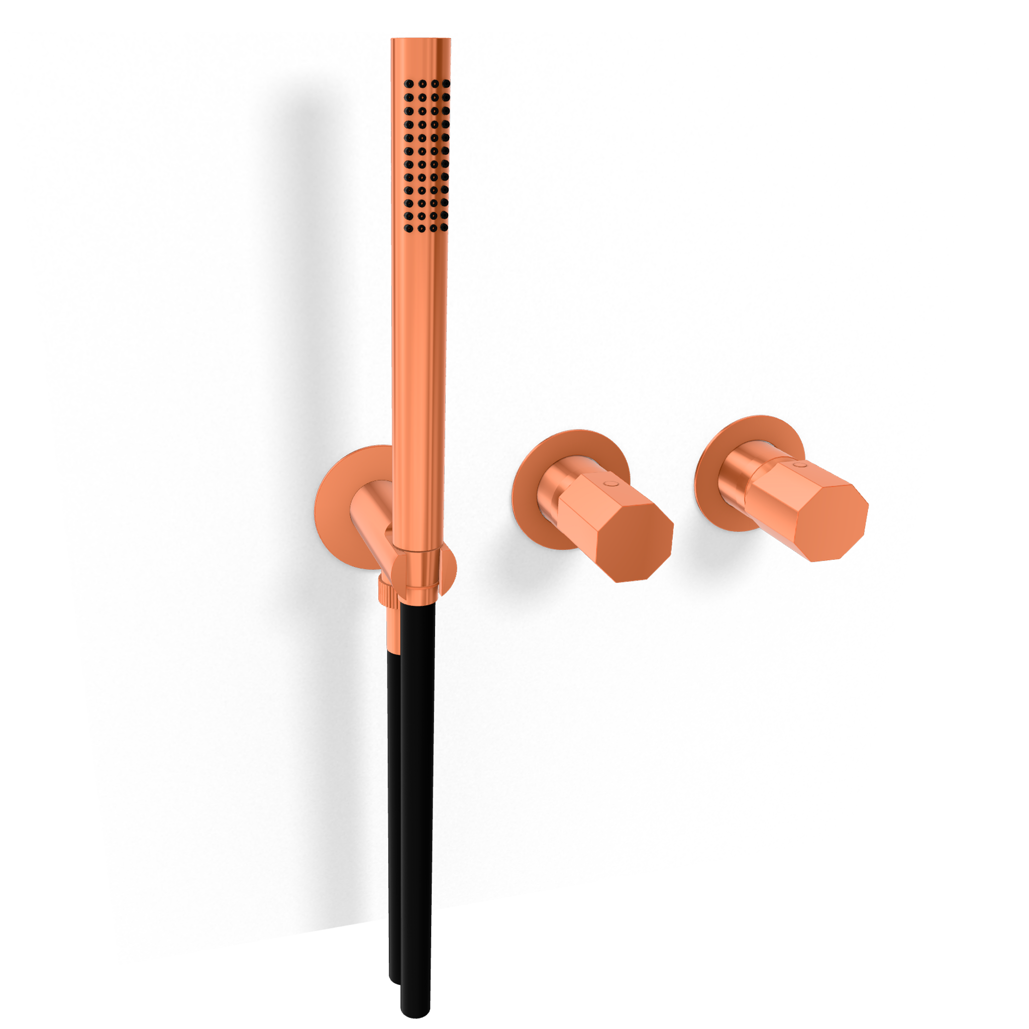 Смеситель для душа Remer Ottagono ON97D3PWBRP, медь брашированная