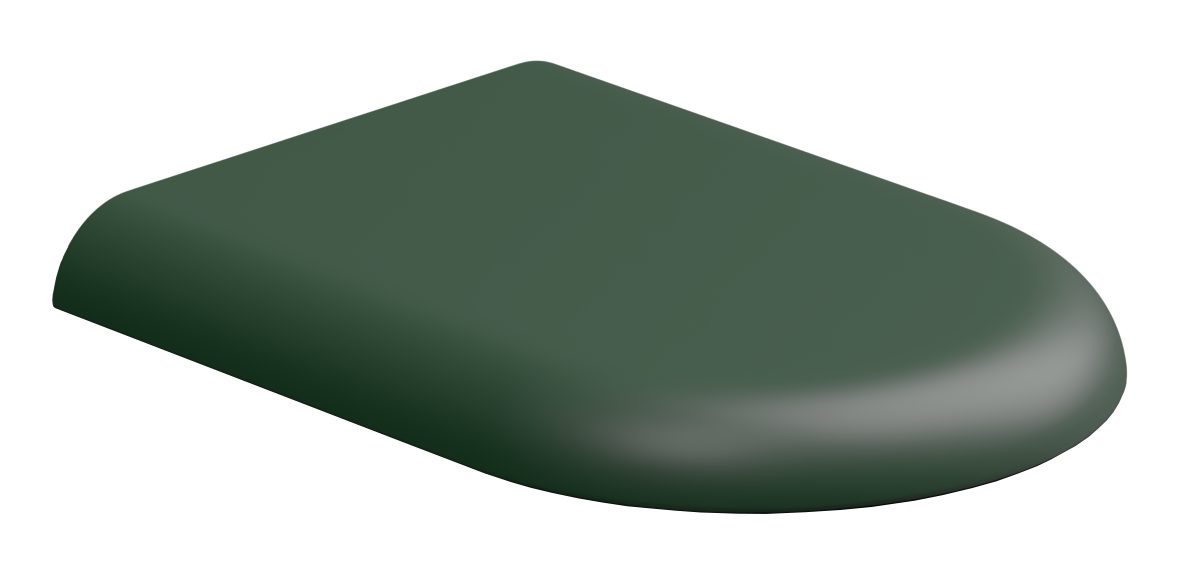 Крышка с сиденьем для подвесного унитаза с микролифтом GSG Ceramic Design Petra PECOPRTICR036, Smeraldo Matt