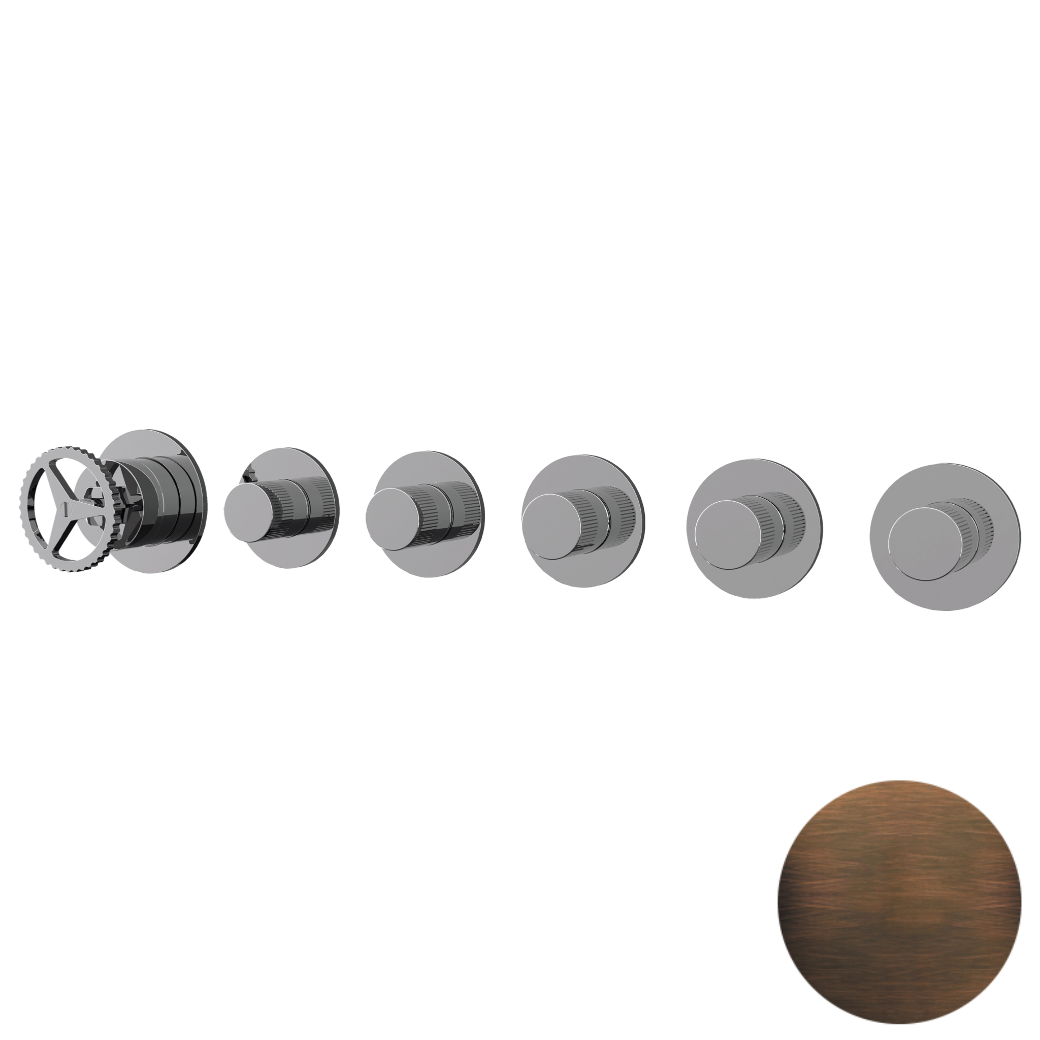 Смеситель для душа Remer Chrono CH98D5PWBBR, бронза масляная