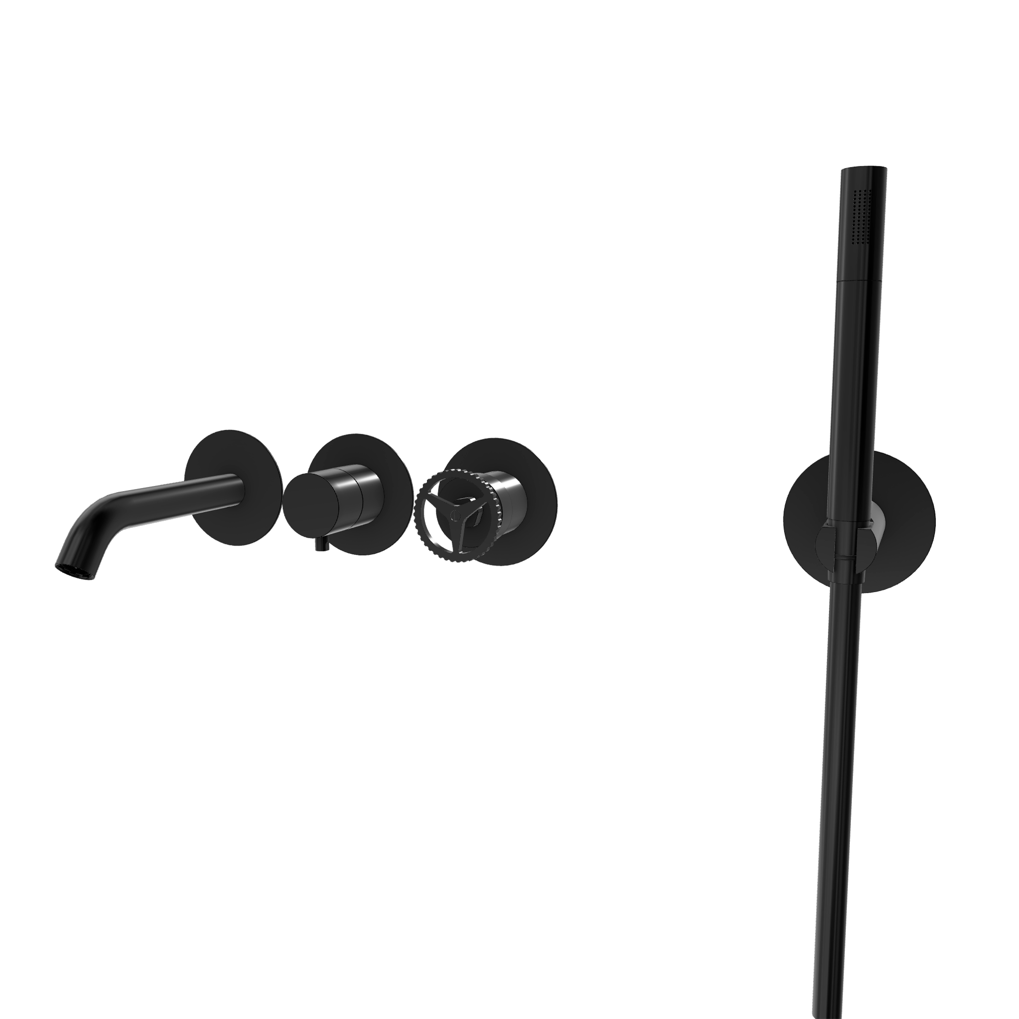 Смеситель для ванны Remer Chrono CH53D2PWBCFP, черный брашированный хром