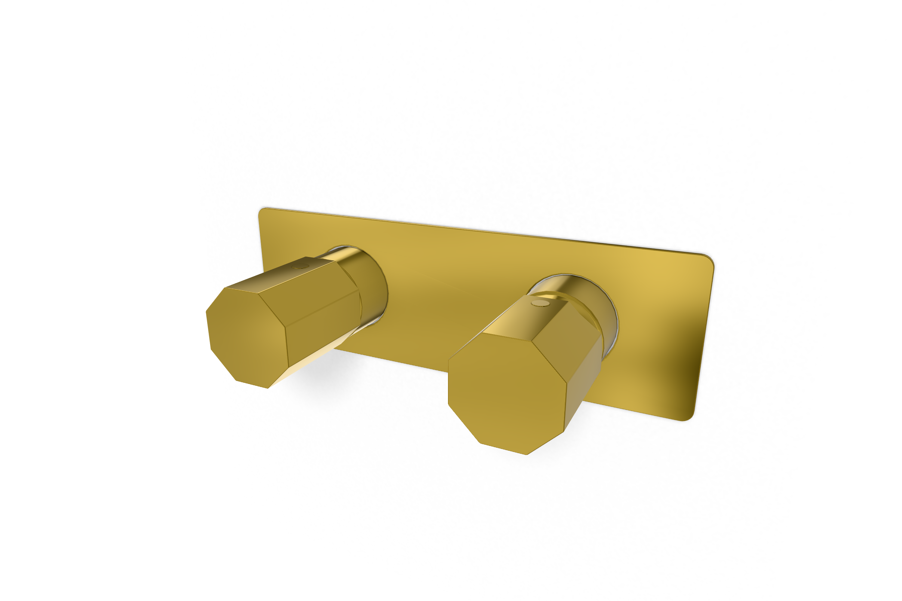 Смеситель для душа Remer Ottagono ON92ZWBGP, золото глянцевое PVD