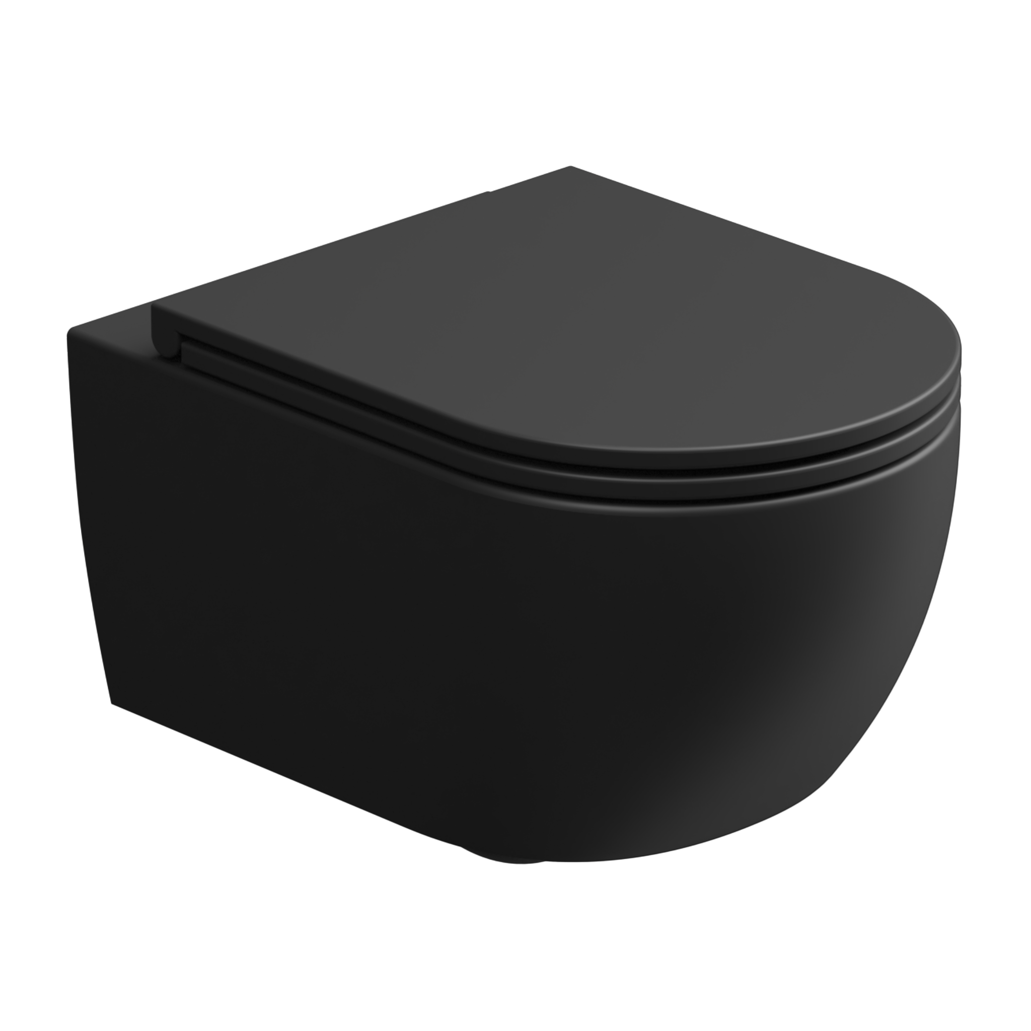 Чаша подвесного унитаза биколор со смывом Eco Clean (торнадо) и креплением GSG Ceramic Design Like RULKWCSOECBI000/003FI, White/Black Matt