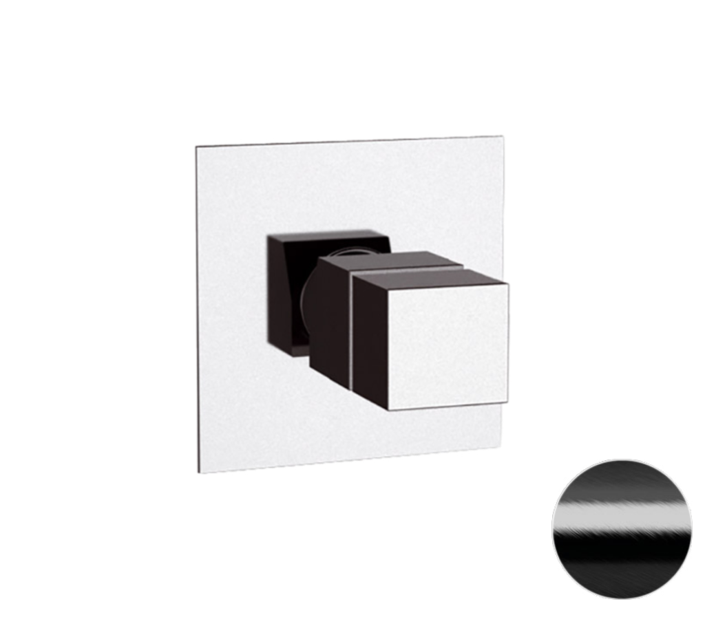 Смеситель термостатический для душа Remer Q-Elegance QT30CFP, черный брашированный хром