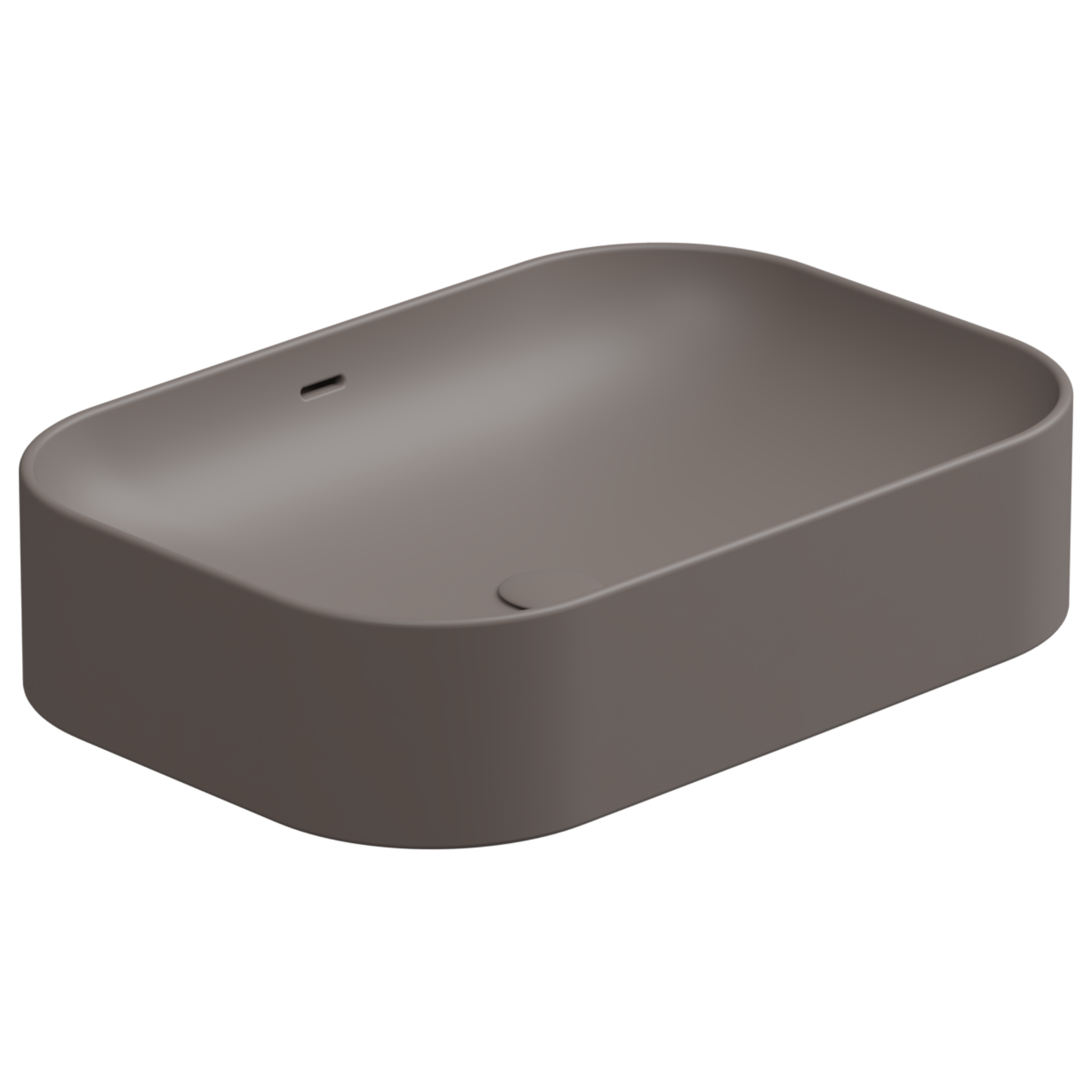 Раковина накладная 60x42 см GSG Ceramic Design Easy EALAVTP60029, Tortora Matt